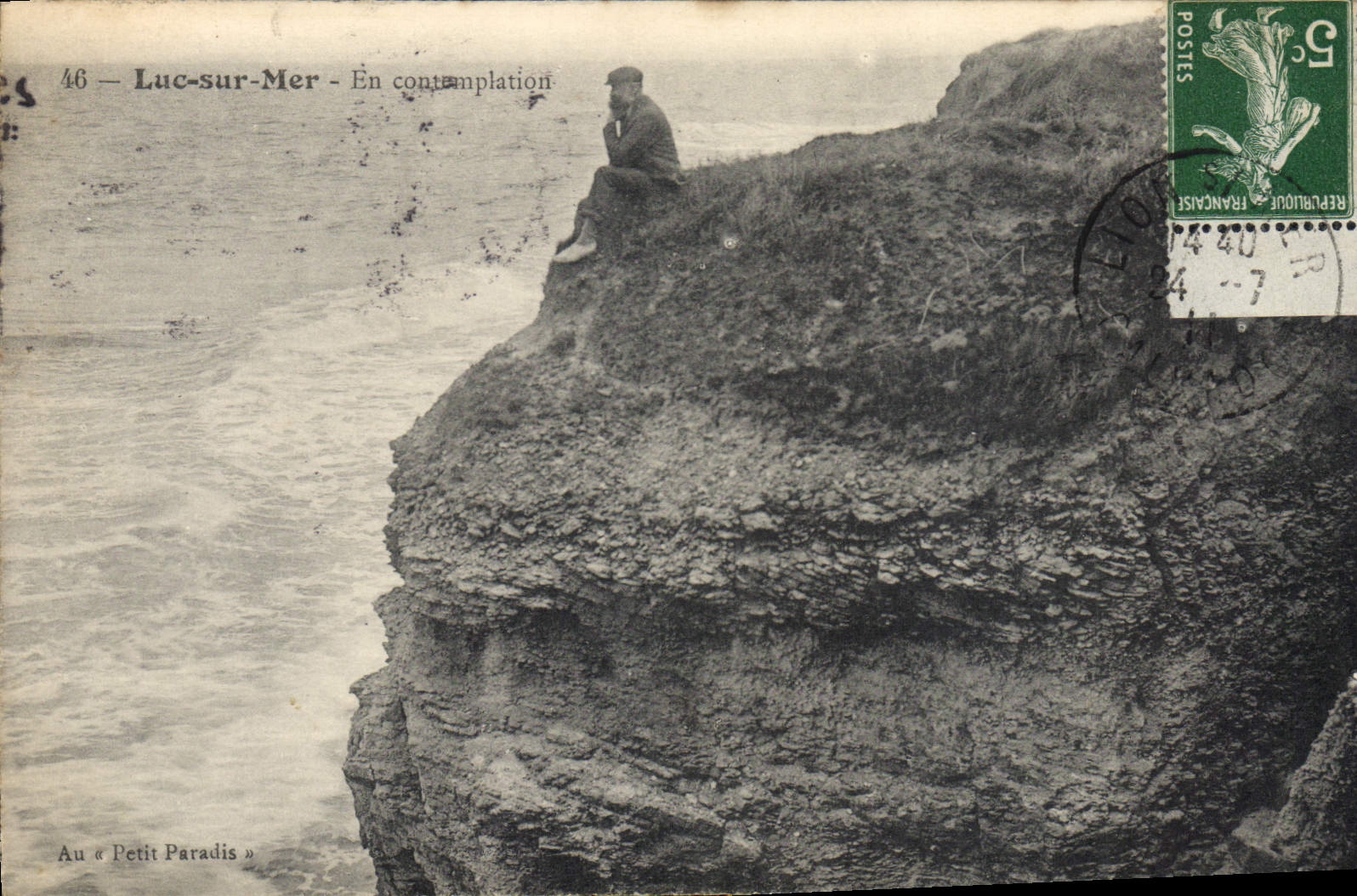 CPA Luc sur Mer En contemplation 