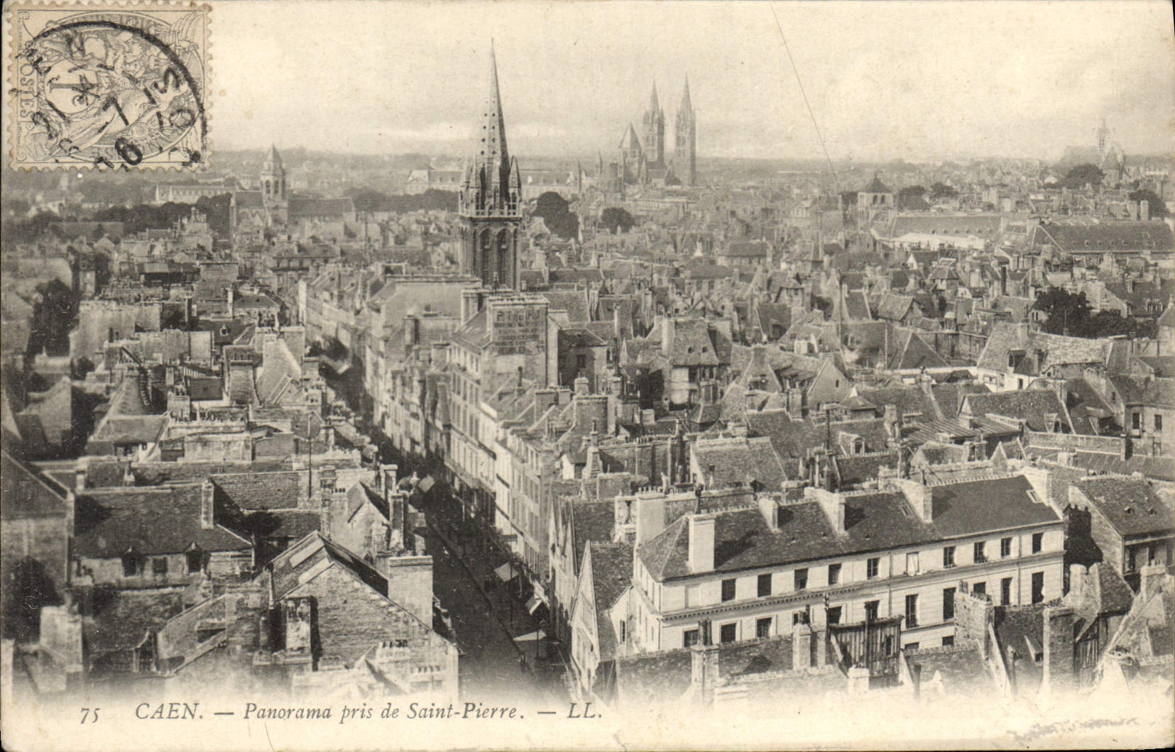 CPA Caen Panorama pris de Saint Pierre 