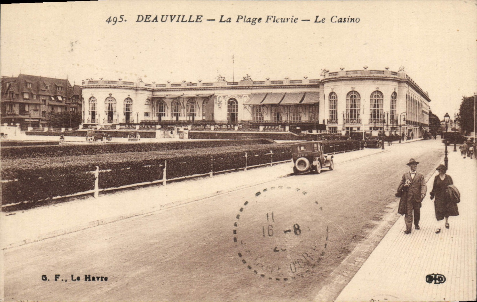CPA Deauville La Plage Fleurie Le Casino