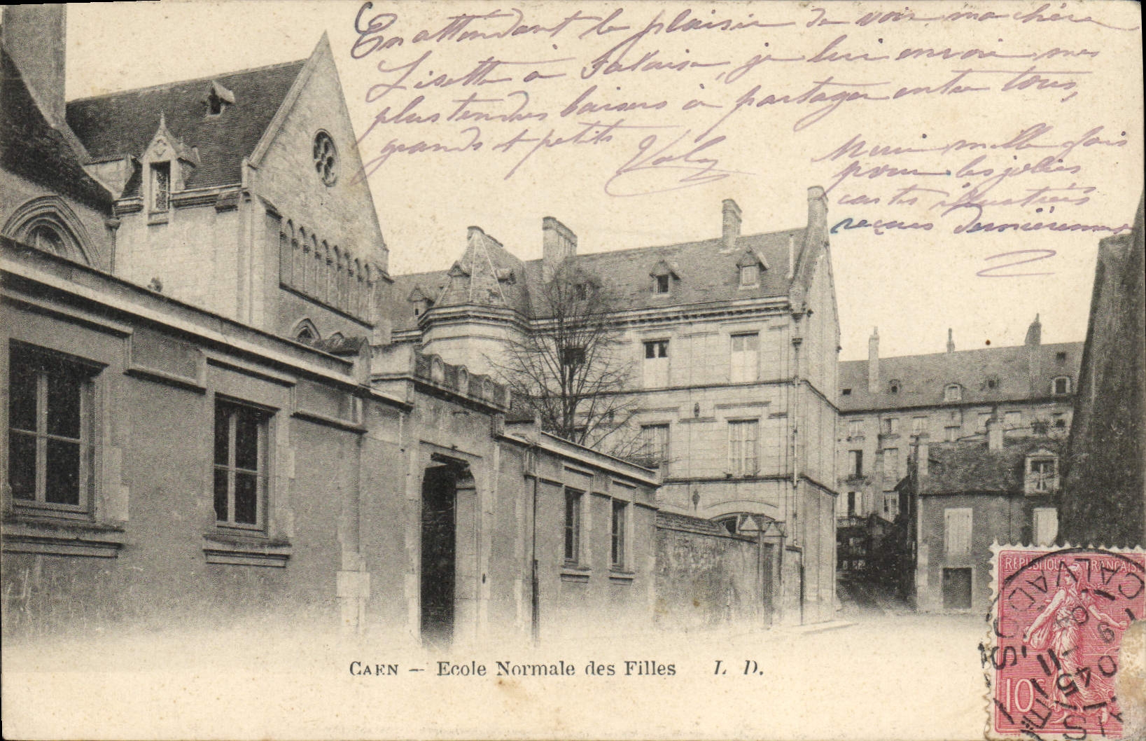 CPA Caen Ecole Normale des Filles 
