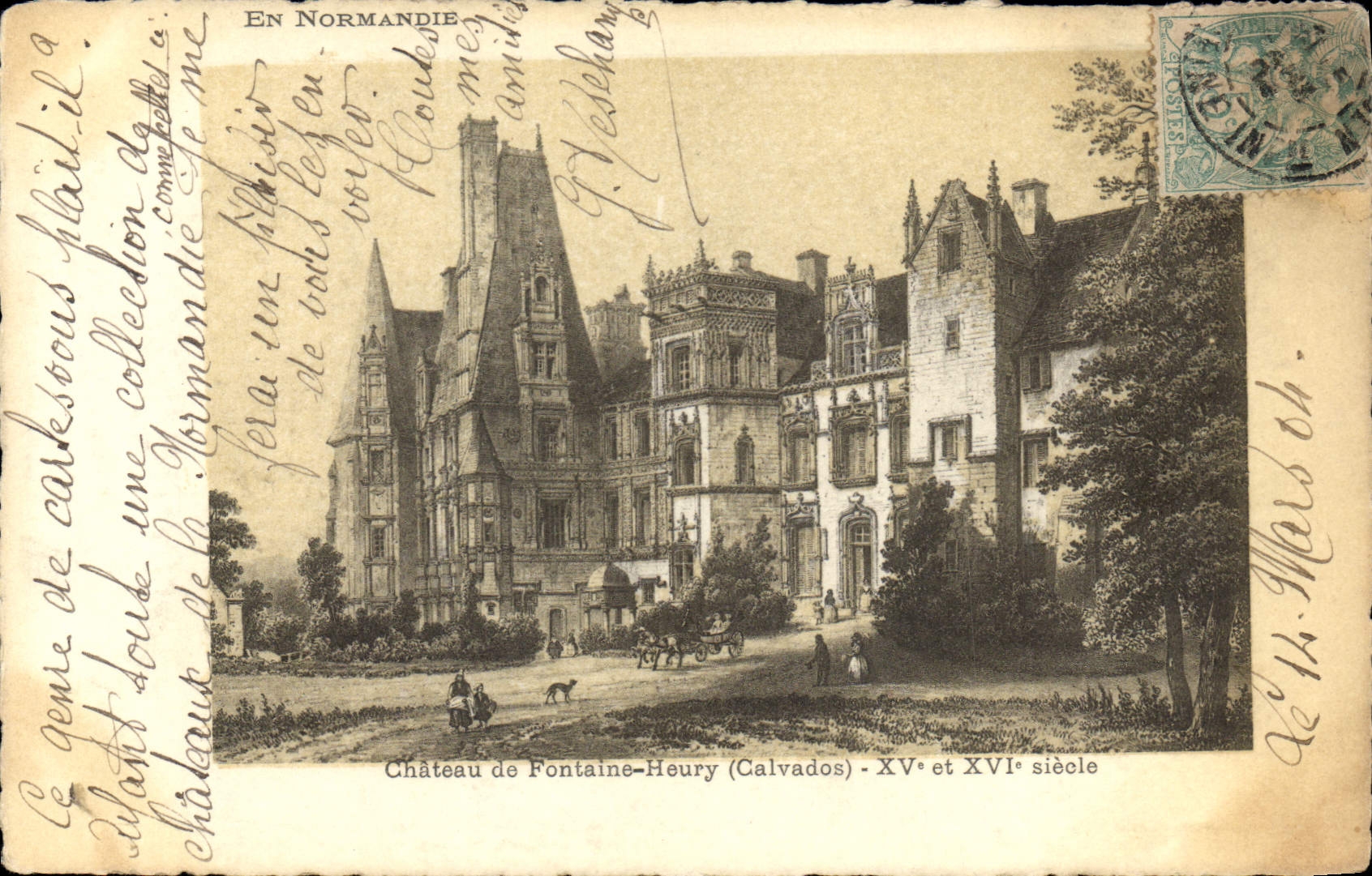CPA Chateau de Fontaine Heury Calvados XV et XVI siecle 