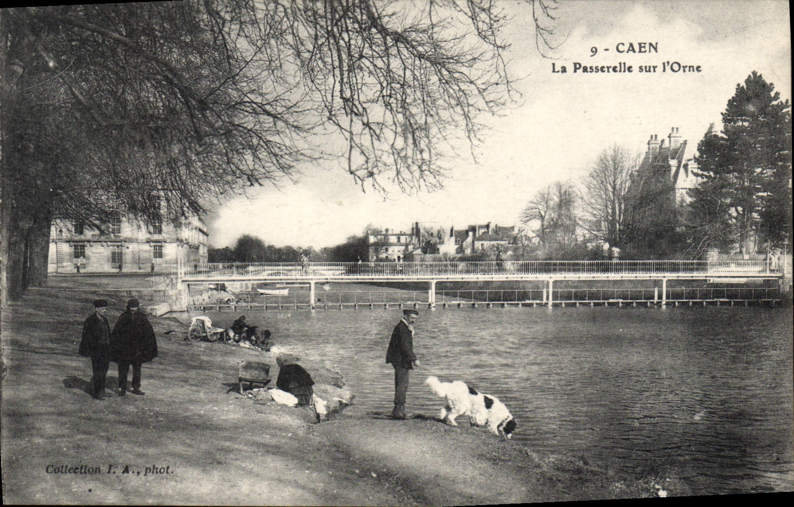 CPA Caen La Passerelle sur l'Orne 