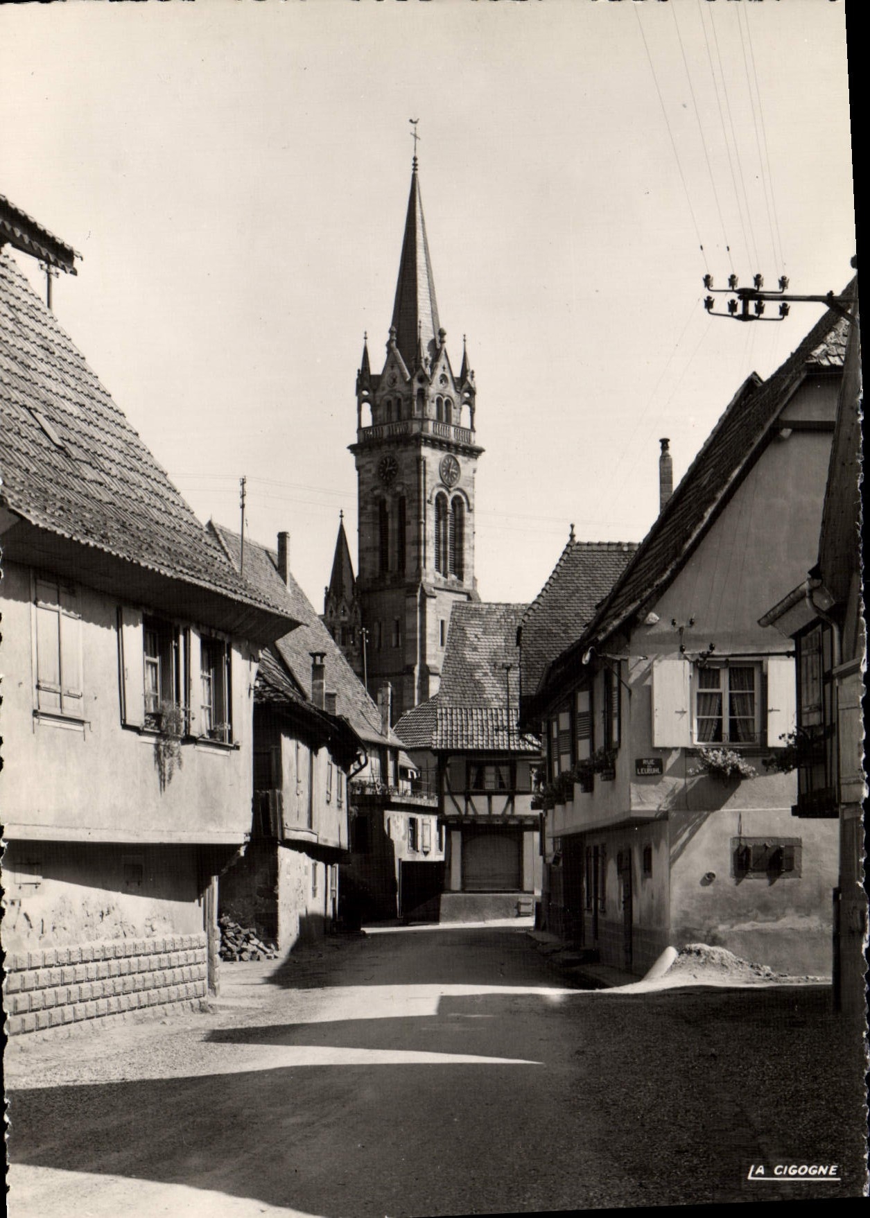 CPSM Dambach La Ville Vue sur l'Eglise