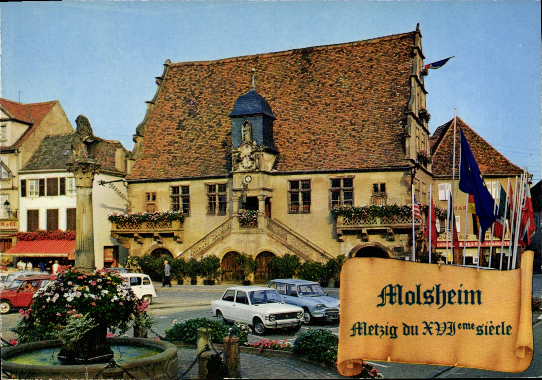 CPSM Molsheim Bas Rhin Place de l'Hotel de Ville