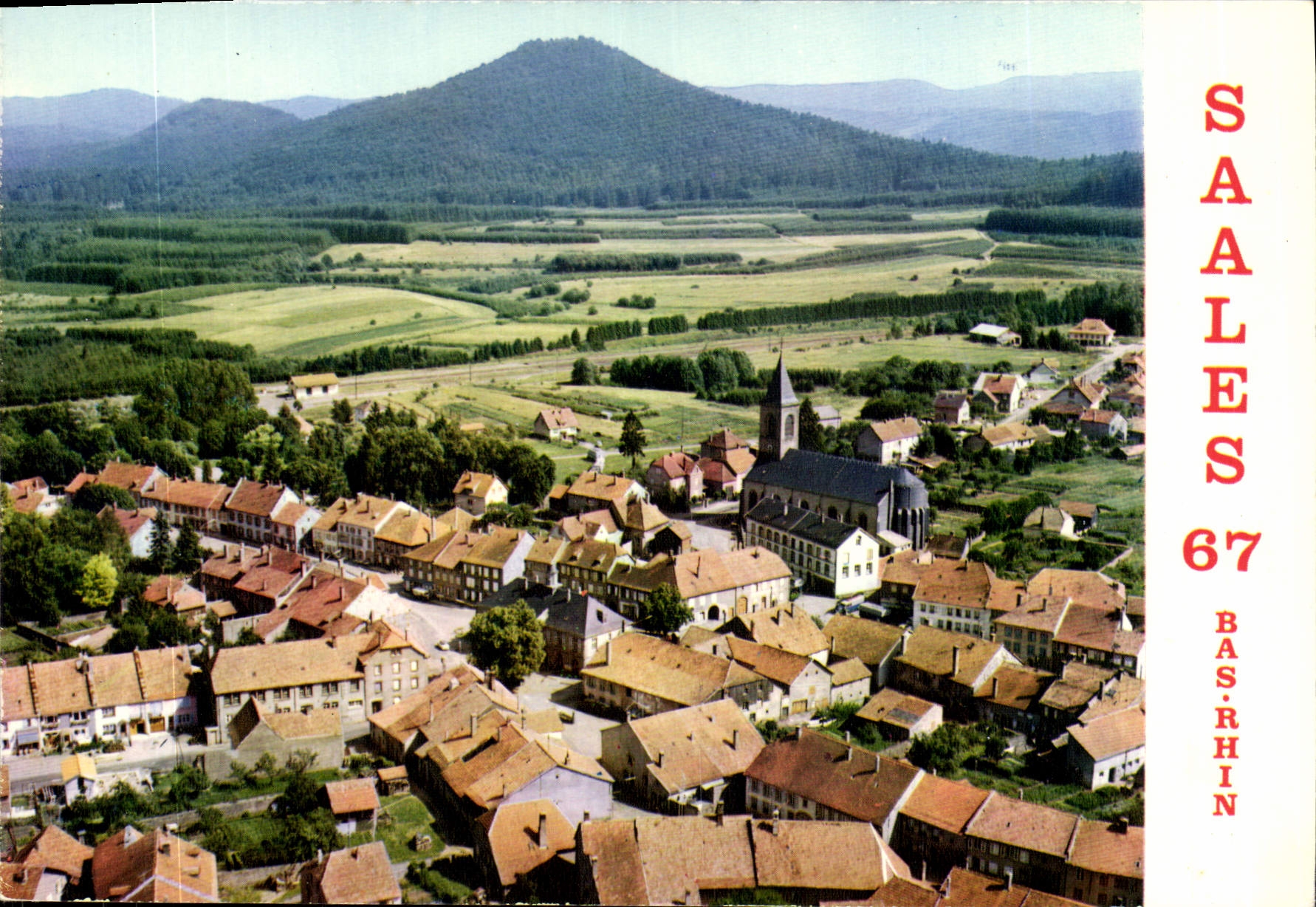 CPSM Saales Vue generale aerienne 1967
