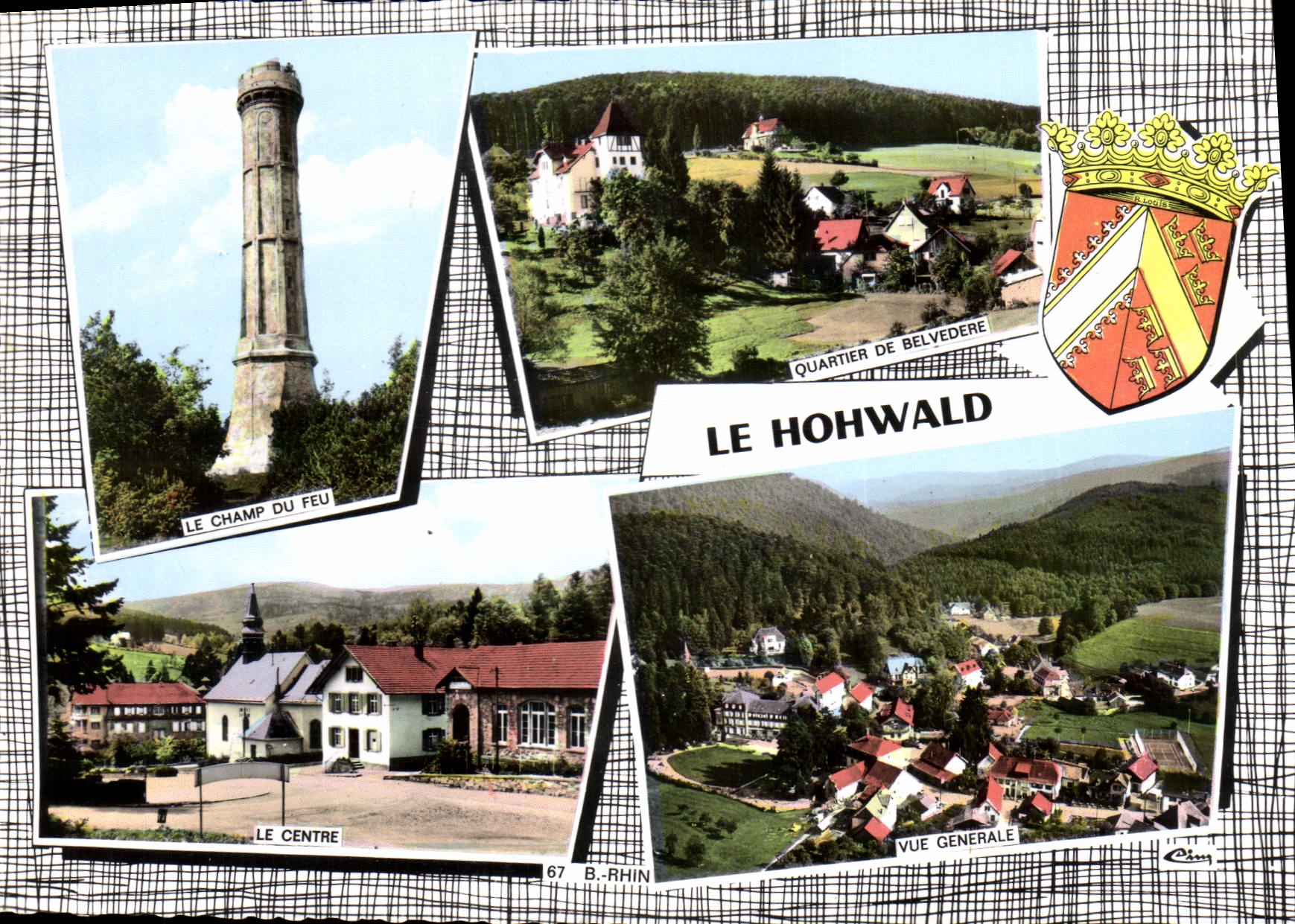 CPSM Le Hohwald Bas Rhin champ du feu quartier de belvedere centre