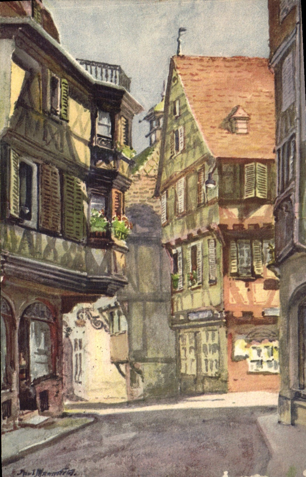 CPA Colmar Rue des Marchands 