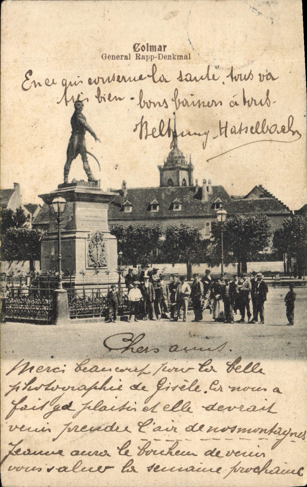 CPA Colmar General Rapp Denkmal 
