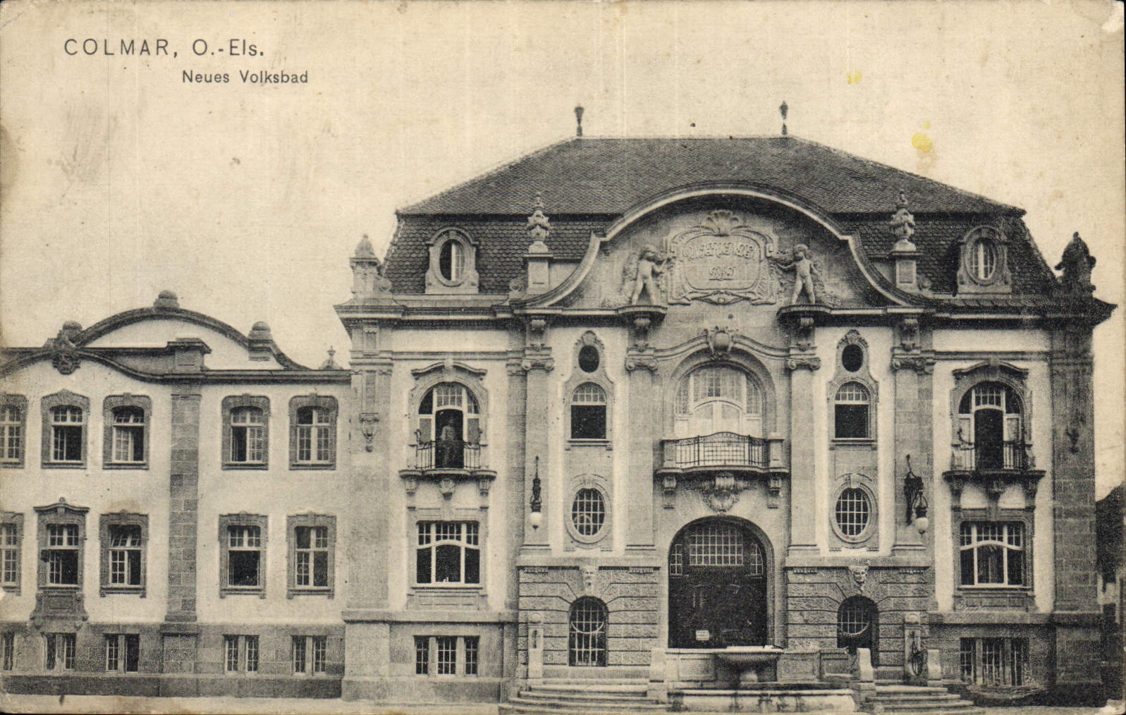 CPA Colmar Neues Volksbad 