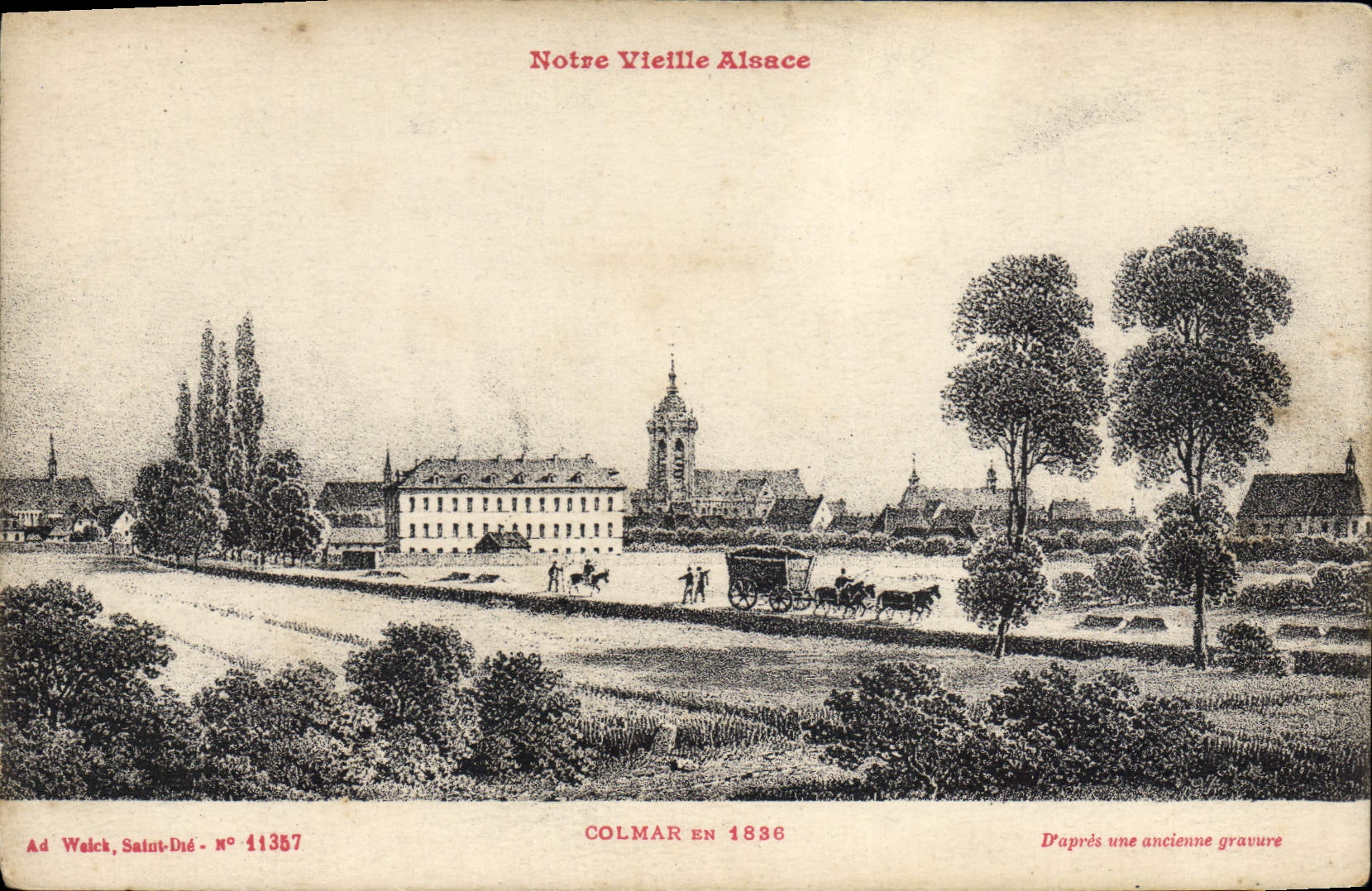 CPA Colmar en 1836