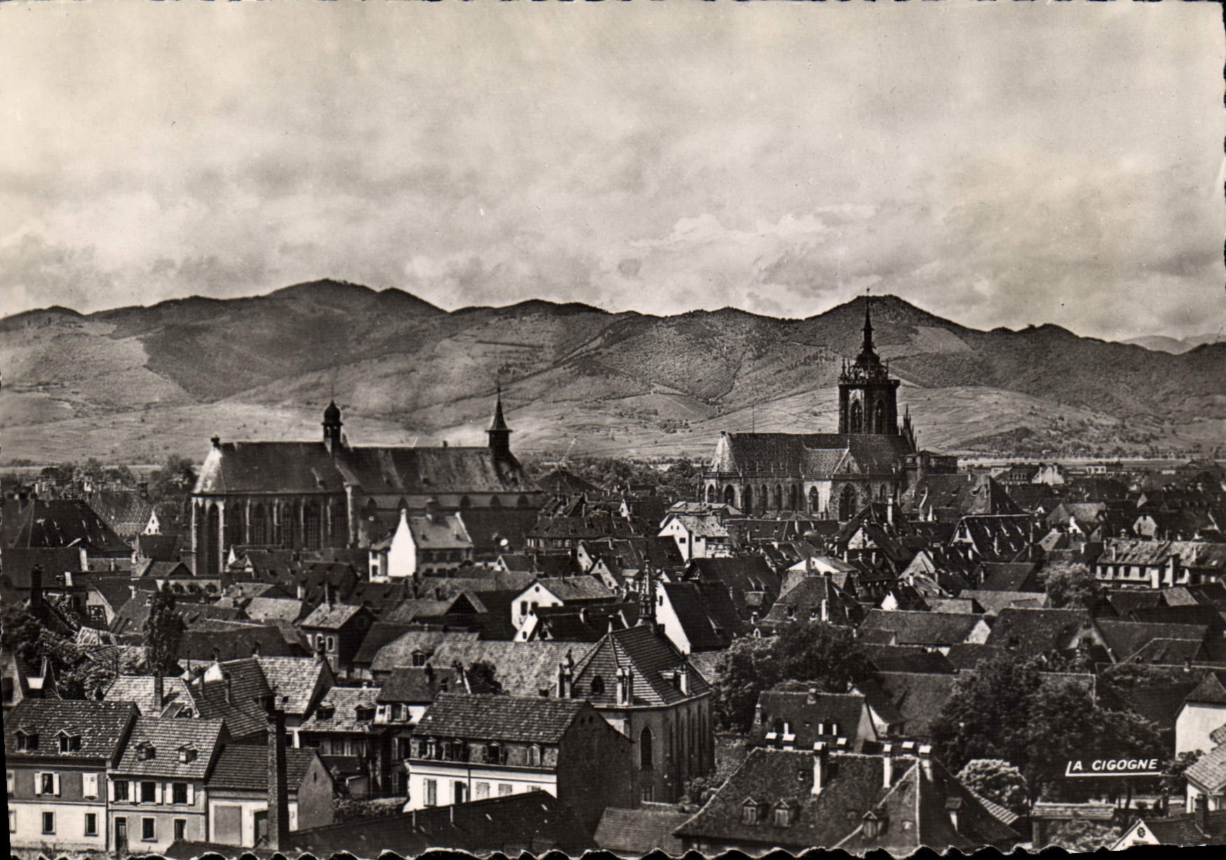 CPSM Colmar Vue sur les Vosges 