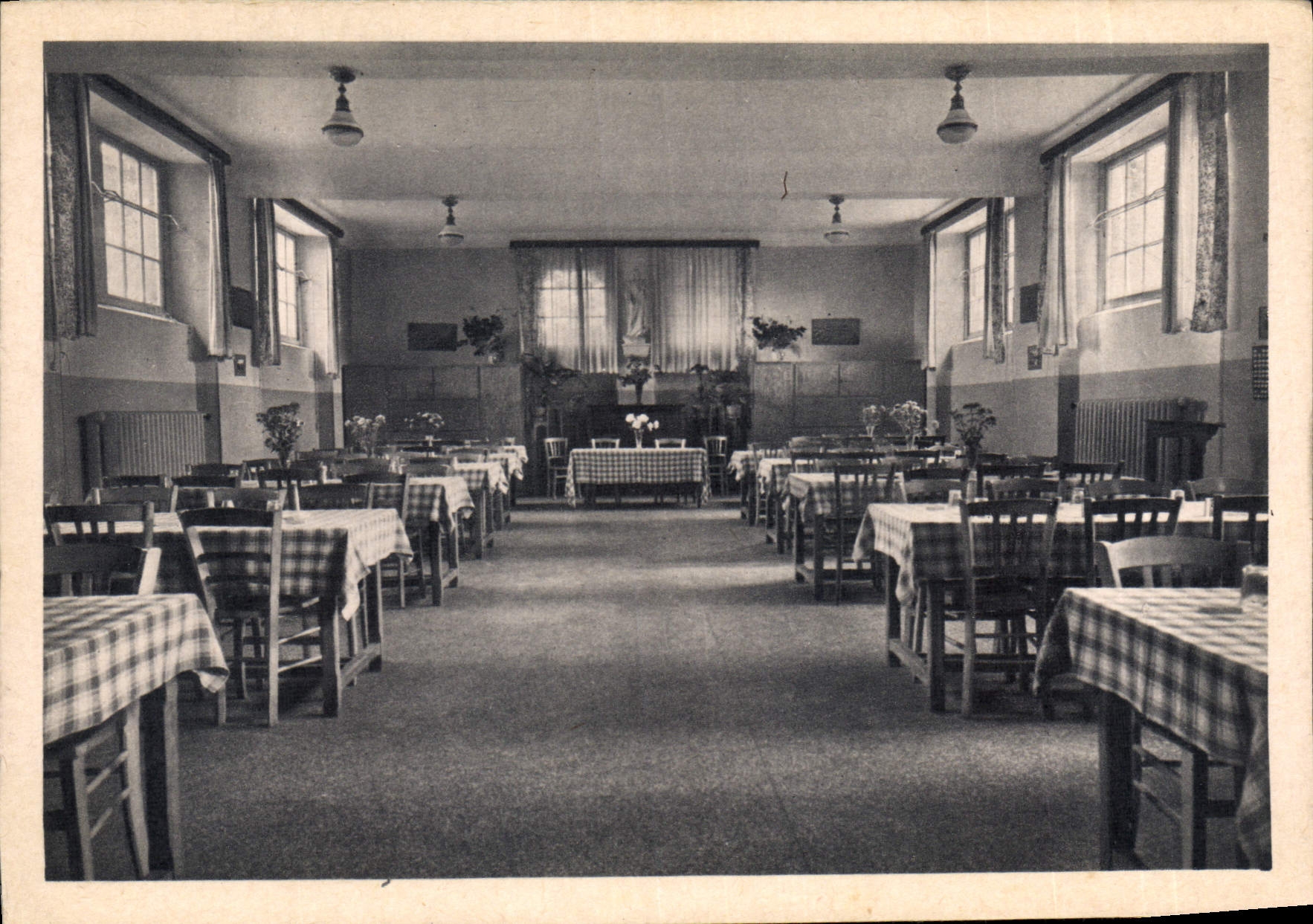 CPSM Assomption Institution Ste Odile Avenue Foch Colmar réfectoire