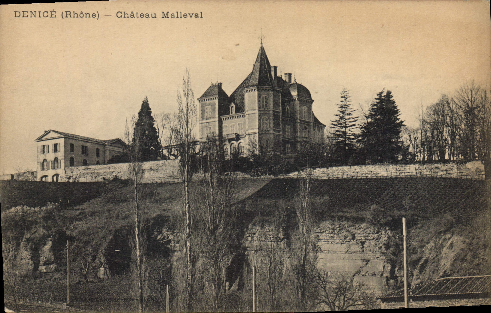CPA Denice Rhone Chateau Malleval