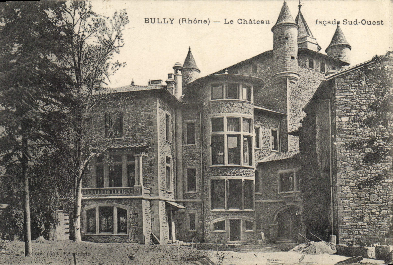 CPA Bully Rhone Le Chateau facade Sud Ouest