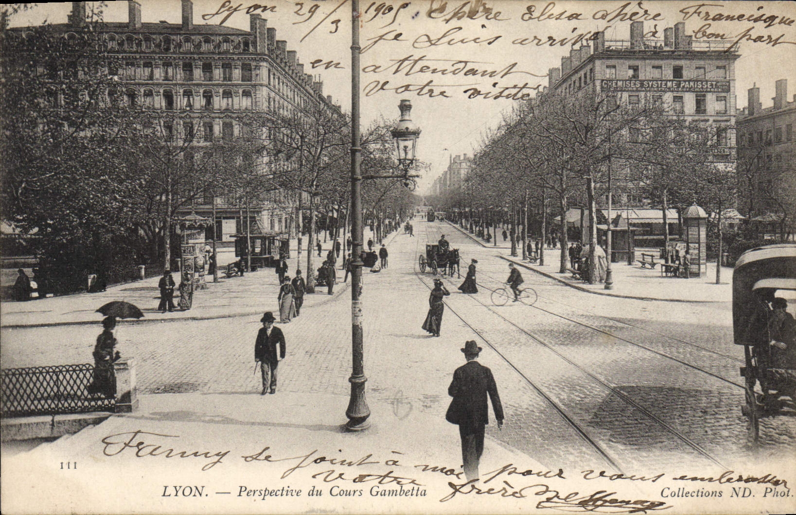 CPA Lyon Perspective du Cours Gambetta 