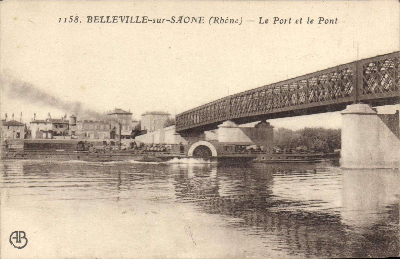 CPA Belleville sur Saone Rhone Le Port et le Pont