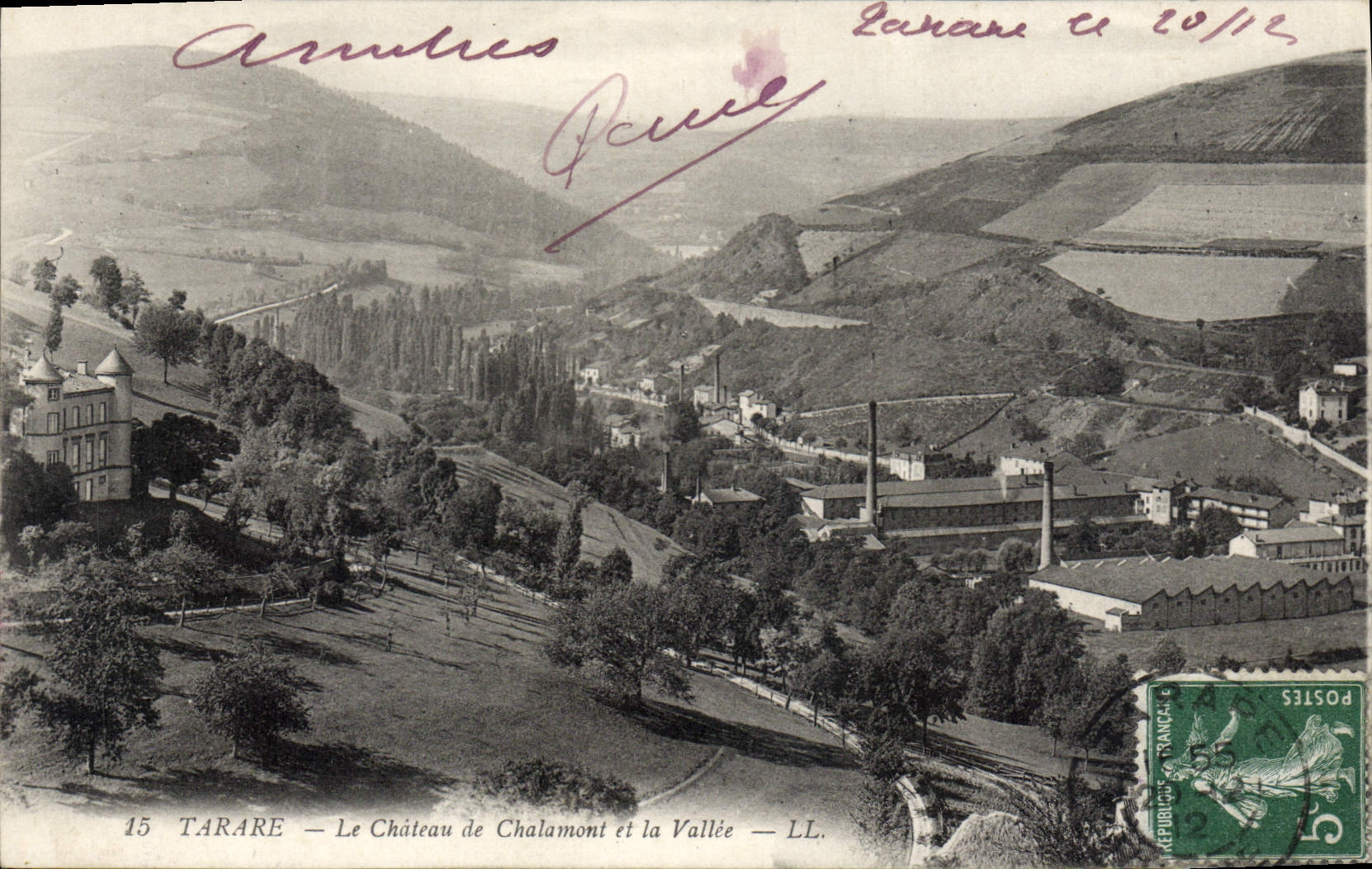 CPA Tarare Le Chateau de Chalamont et la Vallee