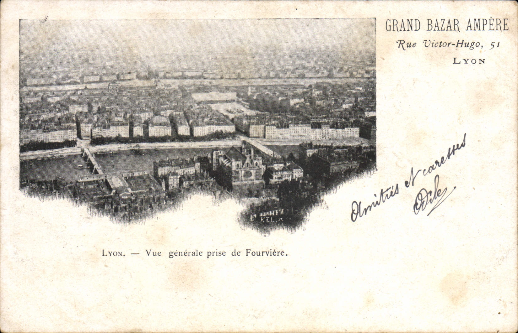 CPA Lyon Vue generale prise de Fourviere