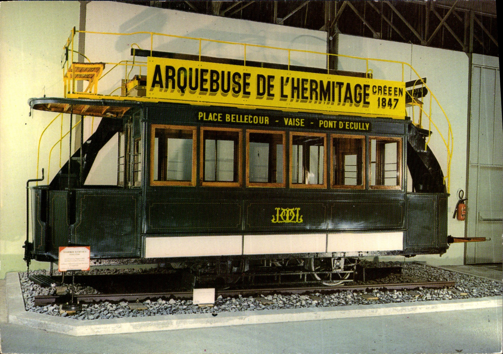 CPSM Tramway à Chevaux 1880 1899 Musee Henri Malartre Ville de Lyon tramway hippomobile