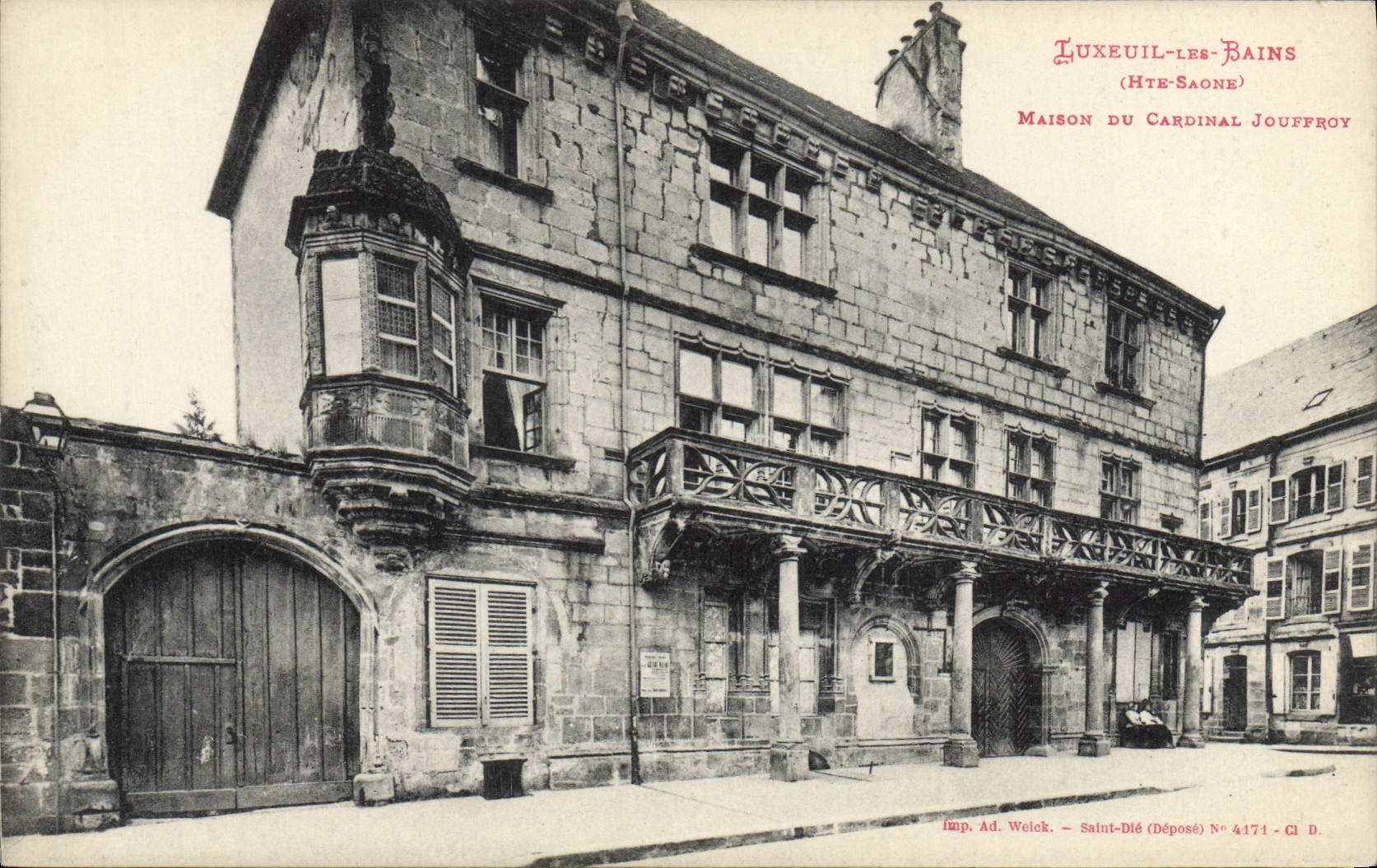 CPA Luxeuil les Bains Hte Saone Maison du Cardinal Jouffroy