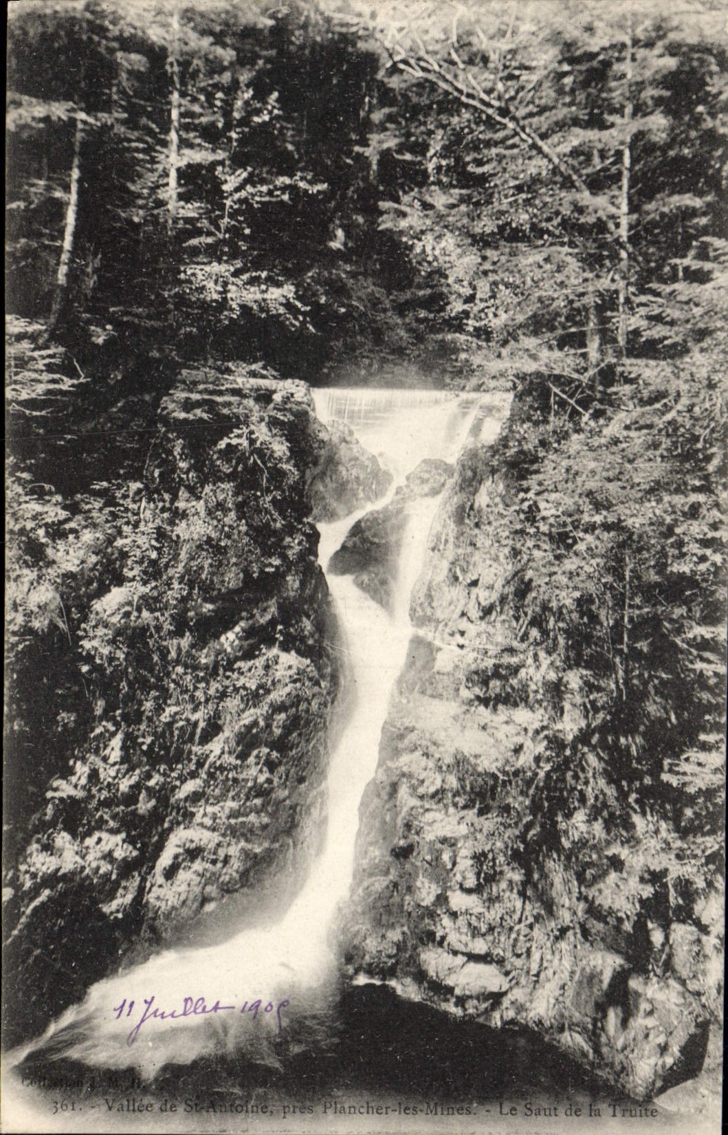 CPA vallée se st-Antoine près Plancher-les-mines saut de la truite