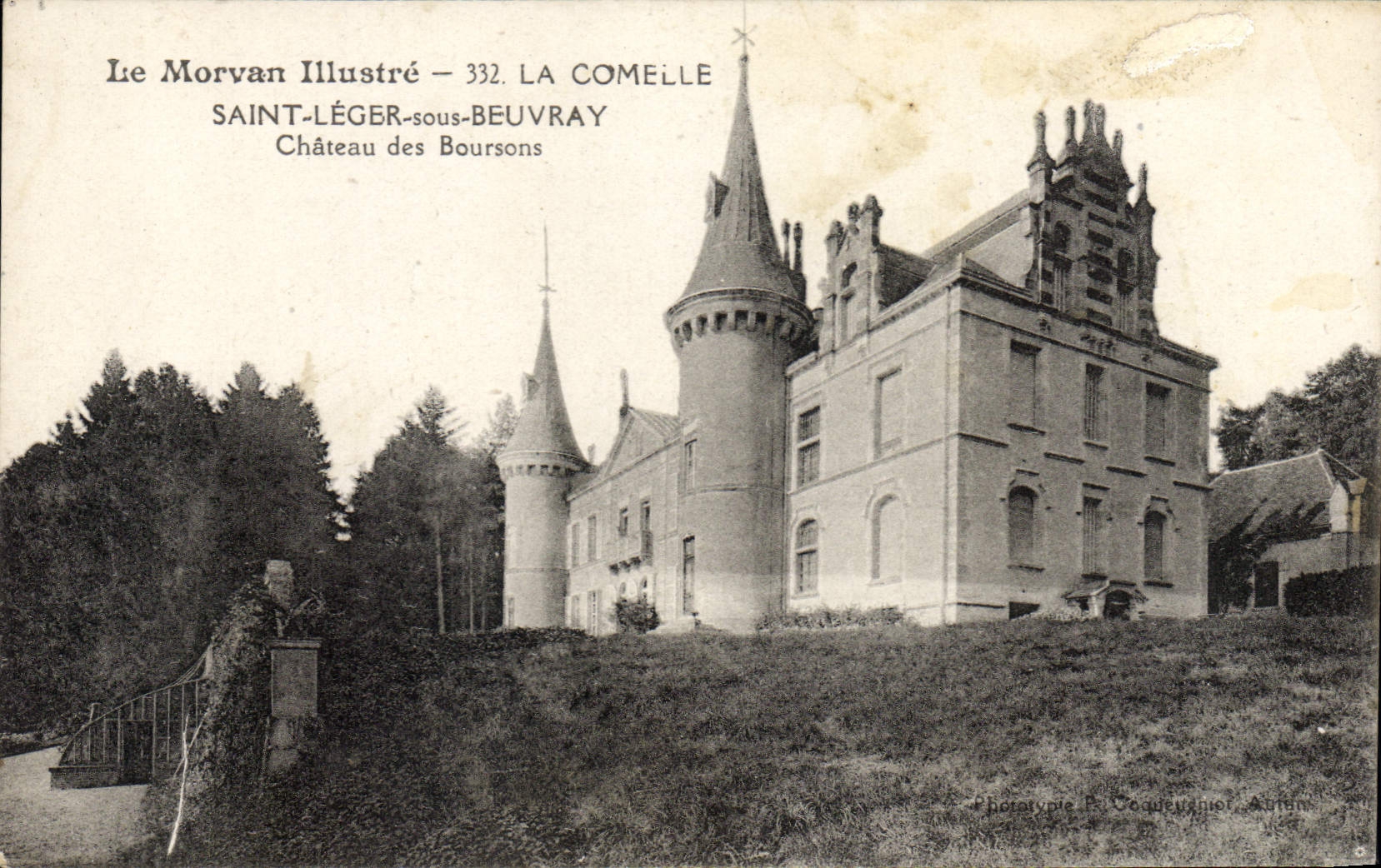 CPA La Comelle Saint Leger sous Beuvray Chateau des Boursons 