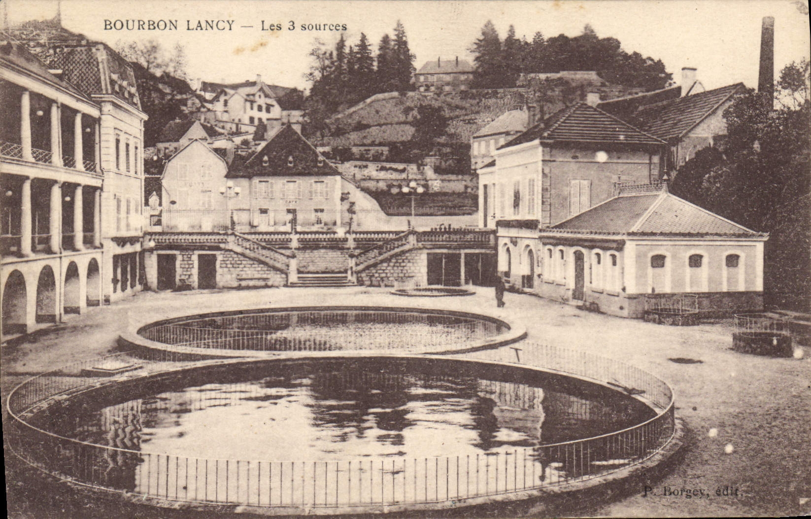 CPA Bourbon Lancy Les 3 sources 