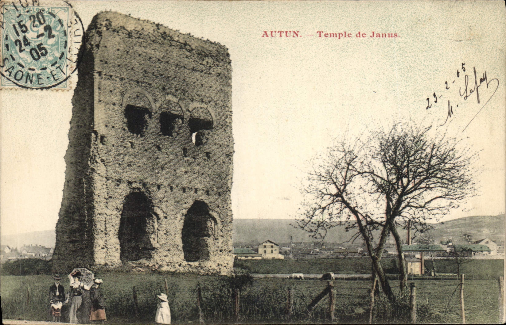 CPA Autun Temple de Janus 