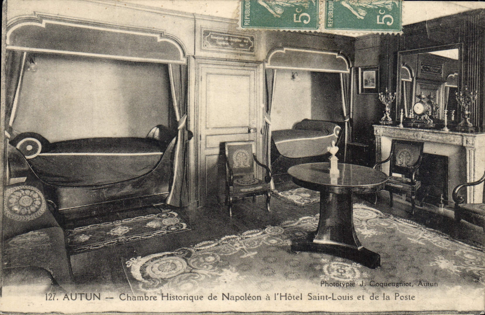 CPA Autun Chambre Historique de Napoleon a l'Hotel Saint Louis et de la Poste