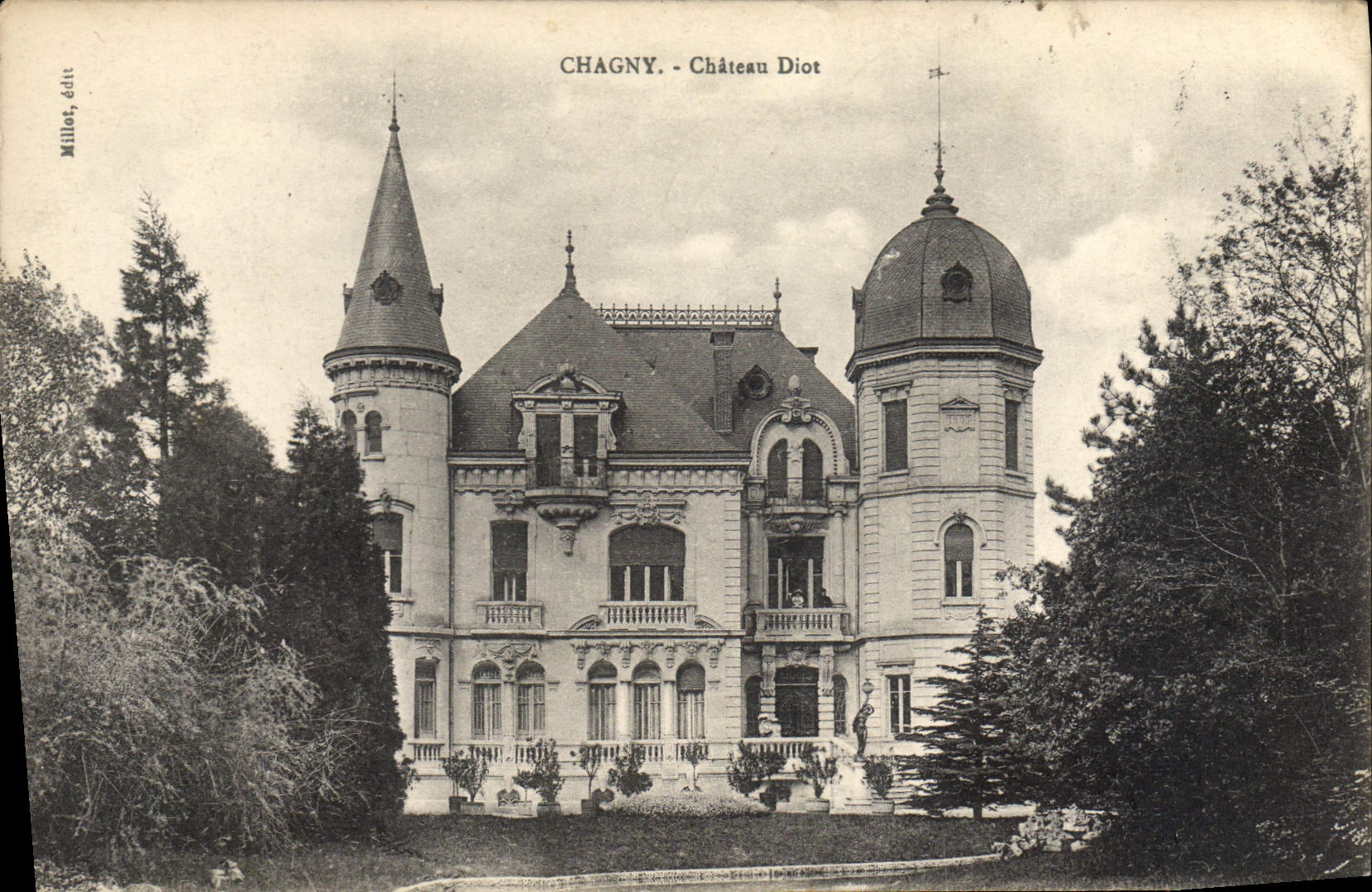 CPA Chagny Chateau Diot 