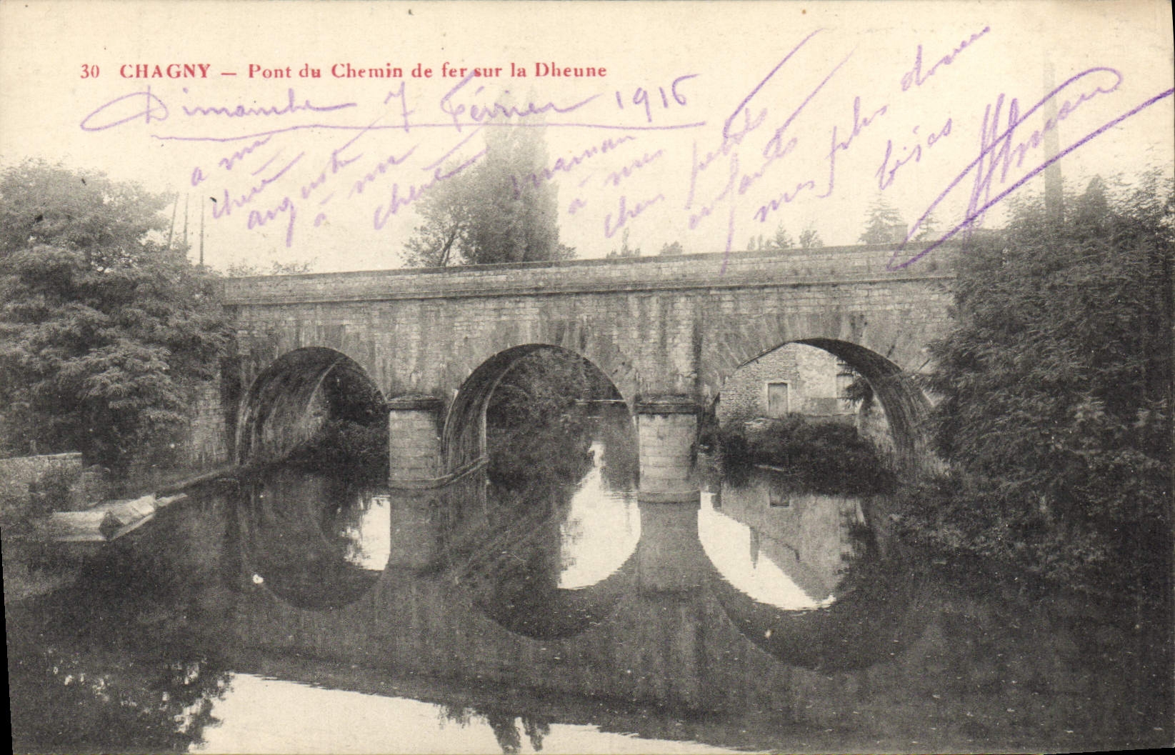 CPA Chagny Pont du Chemin de fer sur la Dheune 