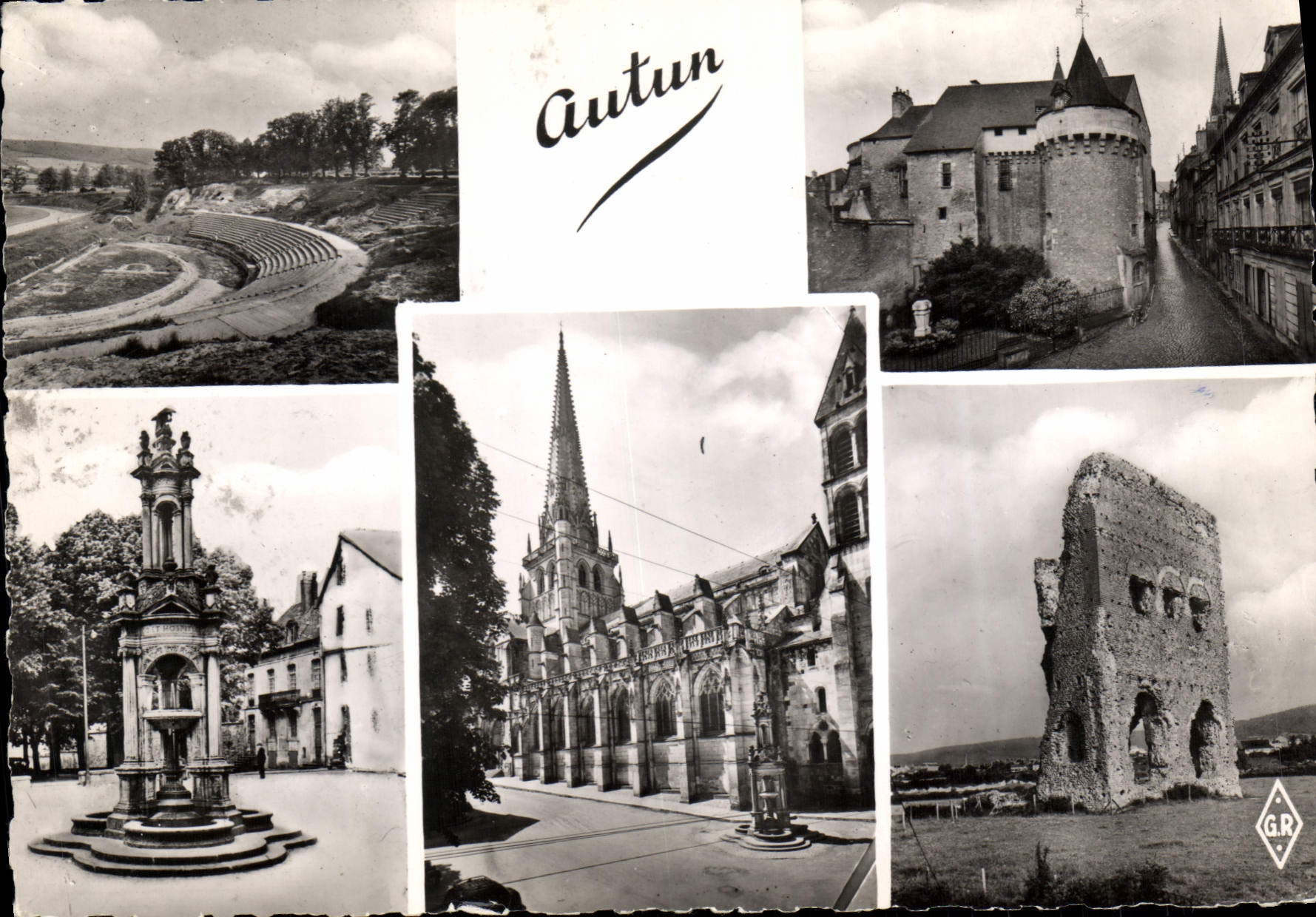 CPSM Autun Souvenir d'Autun 