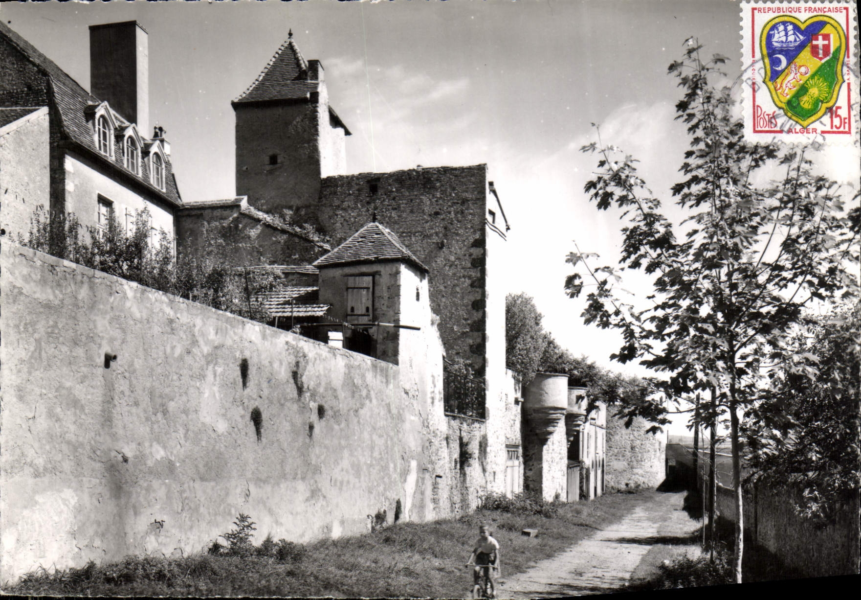 CPSM Bourbon Lancy Thermal S et L Les Remparts et la Tour du Guet 