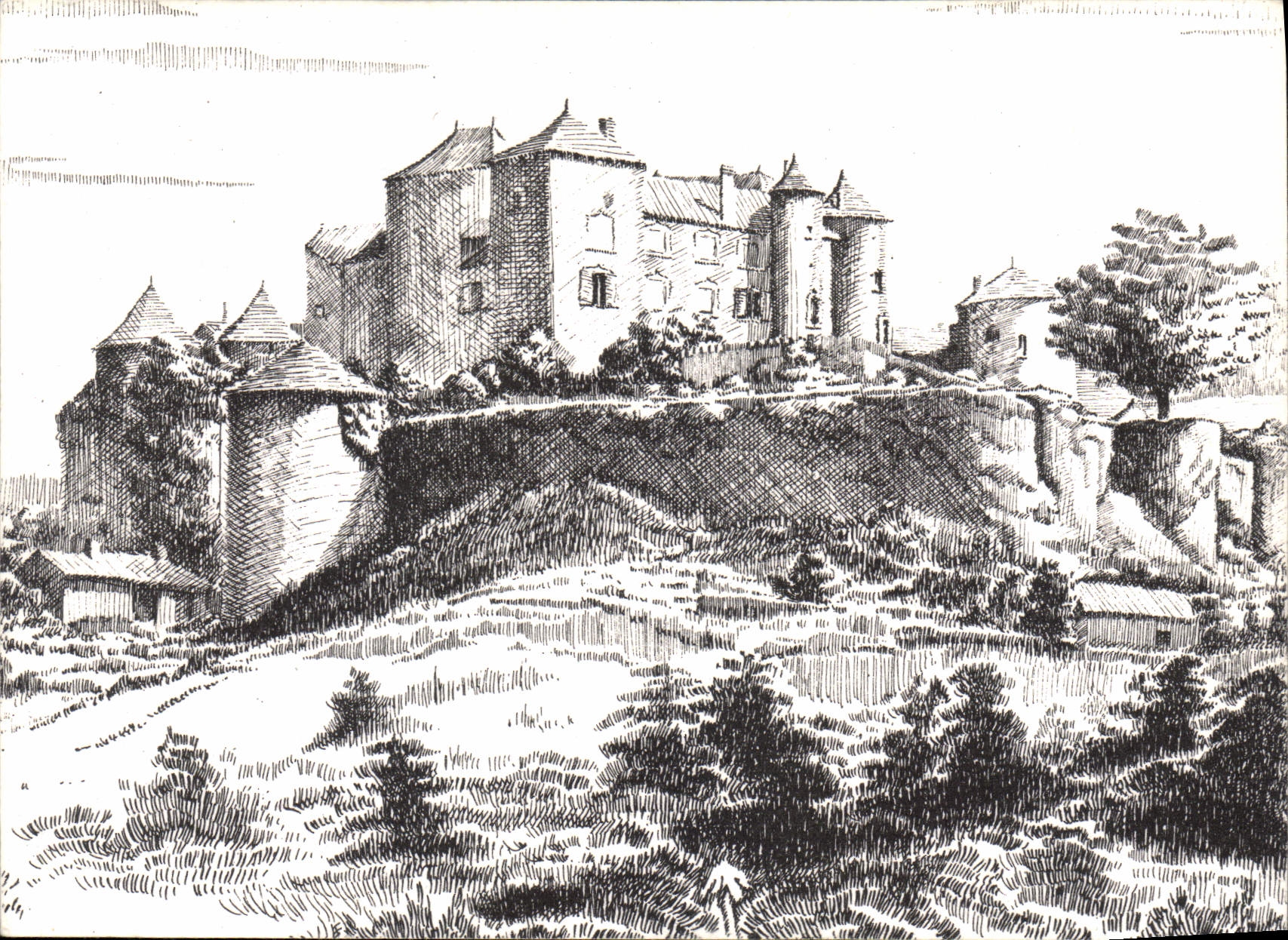 CPSM Haut lieu du Maconnais Le chateau de Berze 