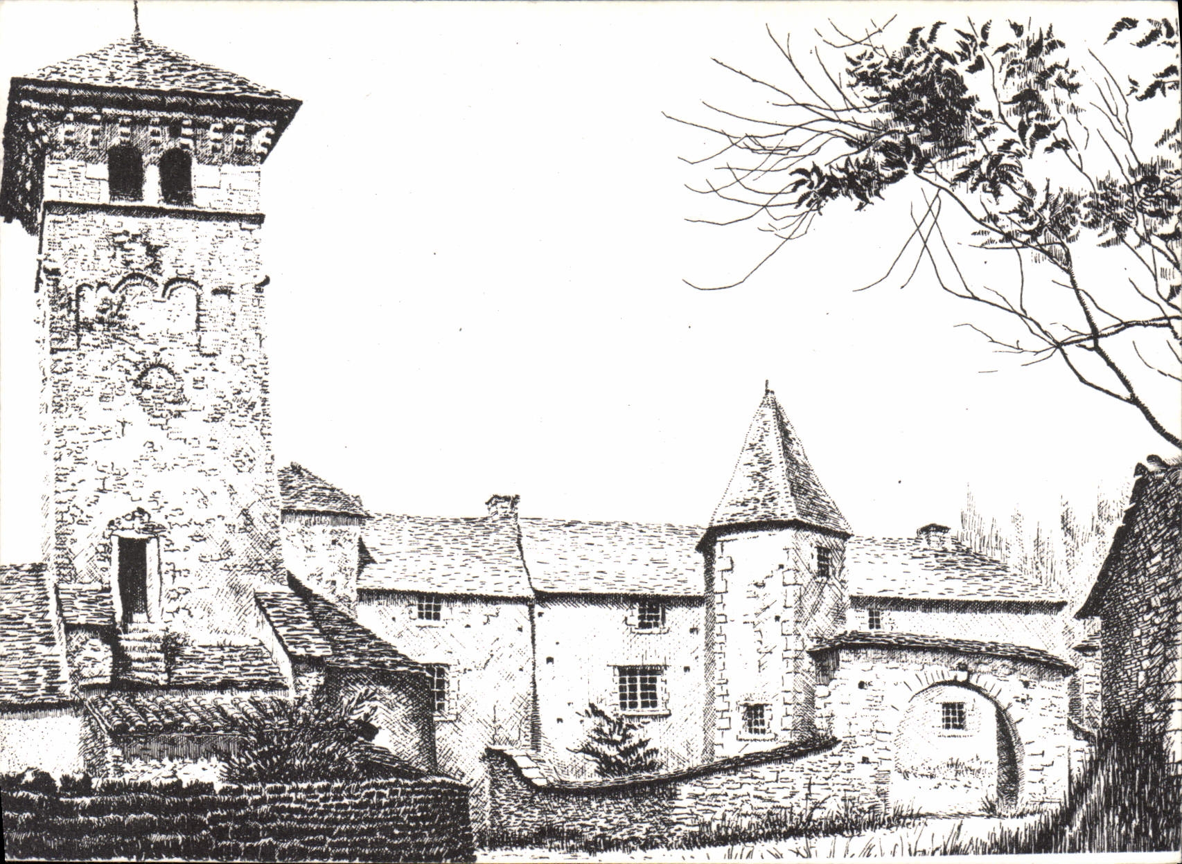 CPSM Haut lieu duMaconnais Le prieure du Blanot 