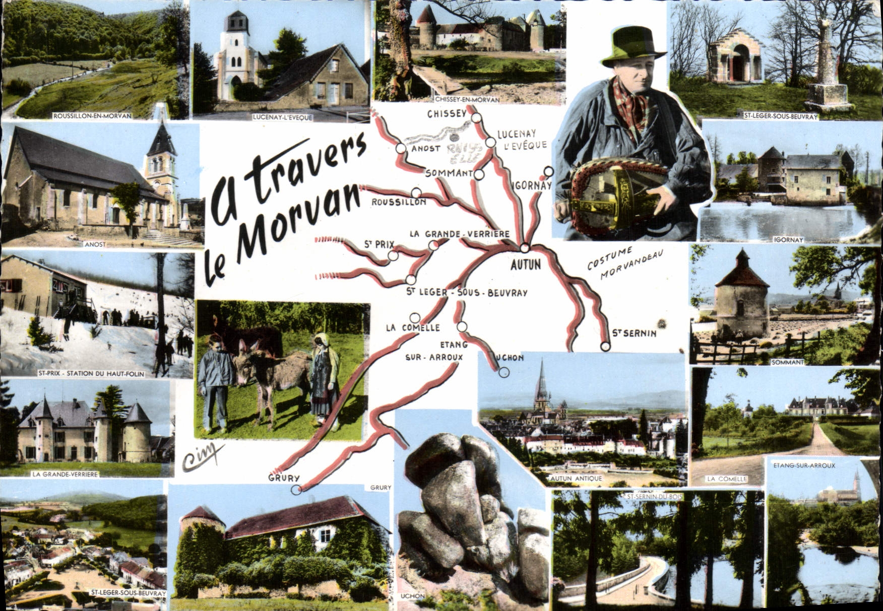 CPSM A travers le Morvan 