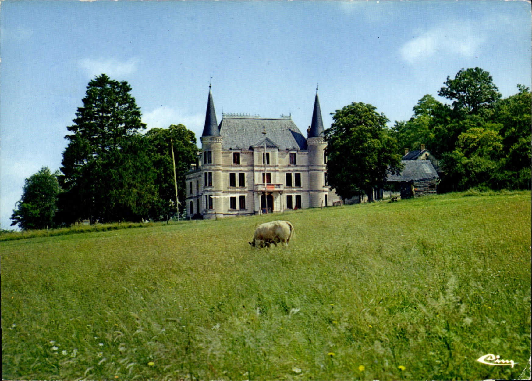CPSM Toulon sur Arroux S et L Chateau ed Plaige Centre de Meditation