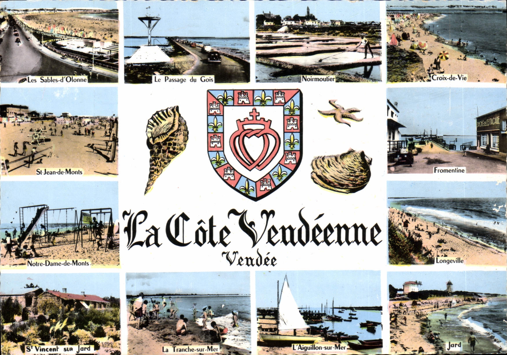 CPSM LA COTE VENDEENNE Croix-de-vie Fromentine Longeville jard Noirmoutier Tranche sur mer