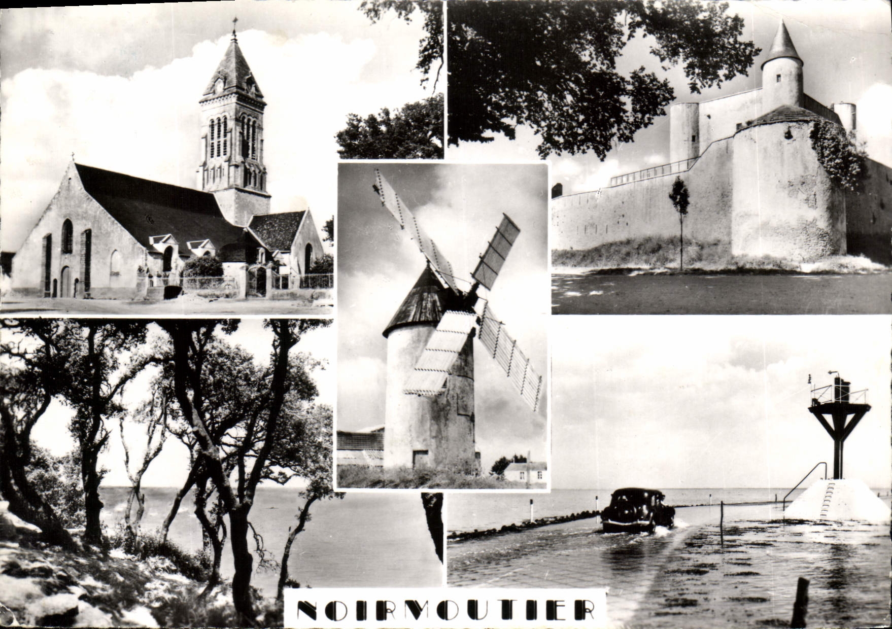 CPSM Ile de Noirmoutier multivues