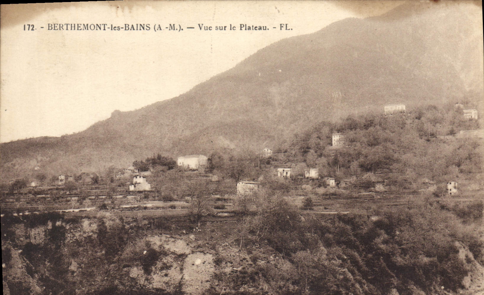 CPA BERTHEMONT les BAINS Vue sur le Plateau