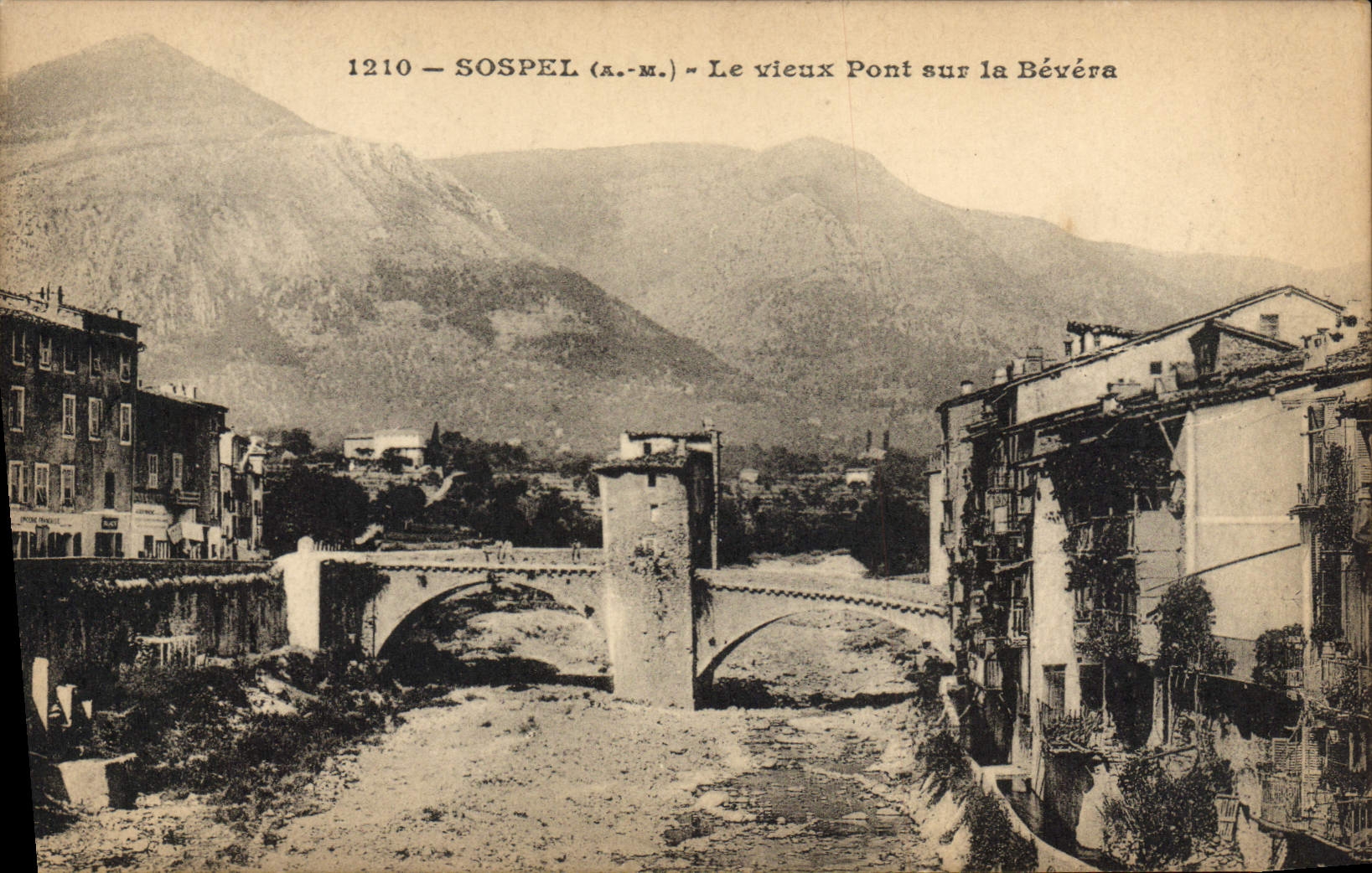 CPA SOSPEL Pont Vieux sur la Bevera 