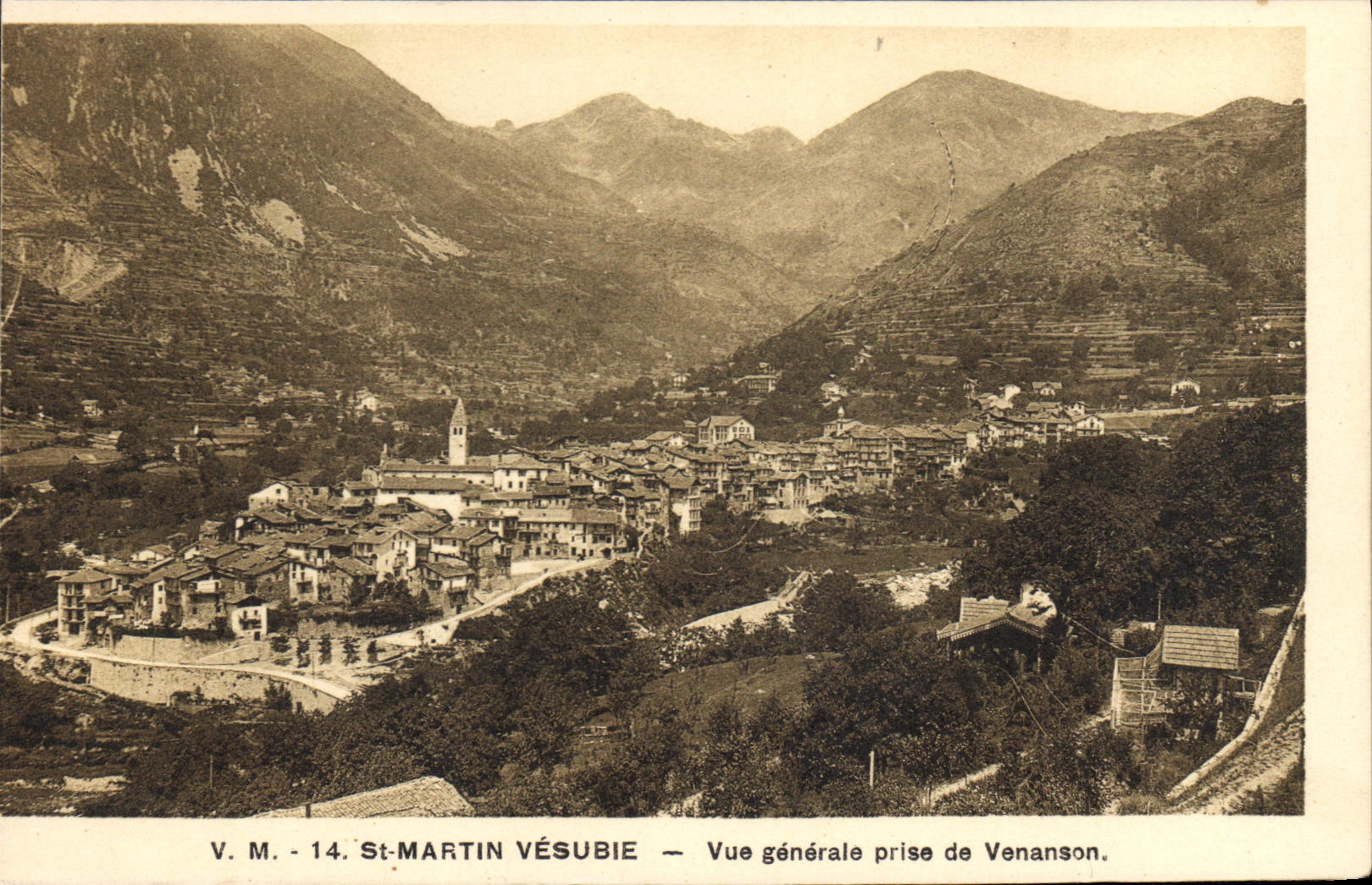 CPA St Martin VESUBIE Vue generale prise de Venanson 