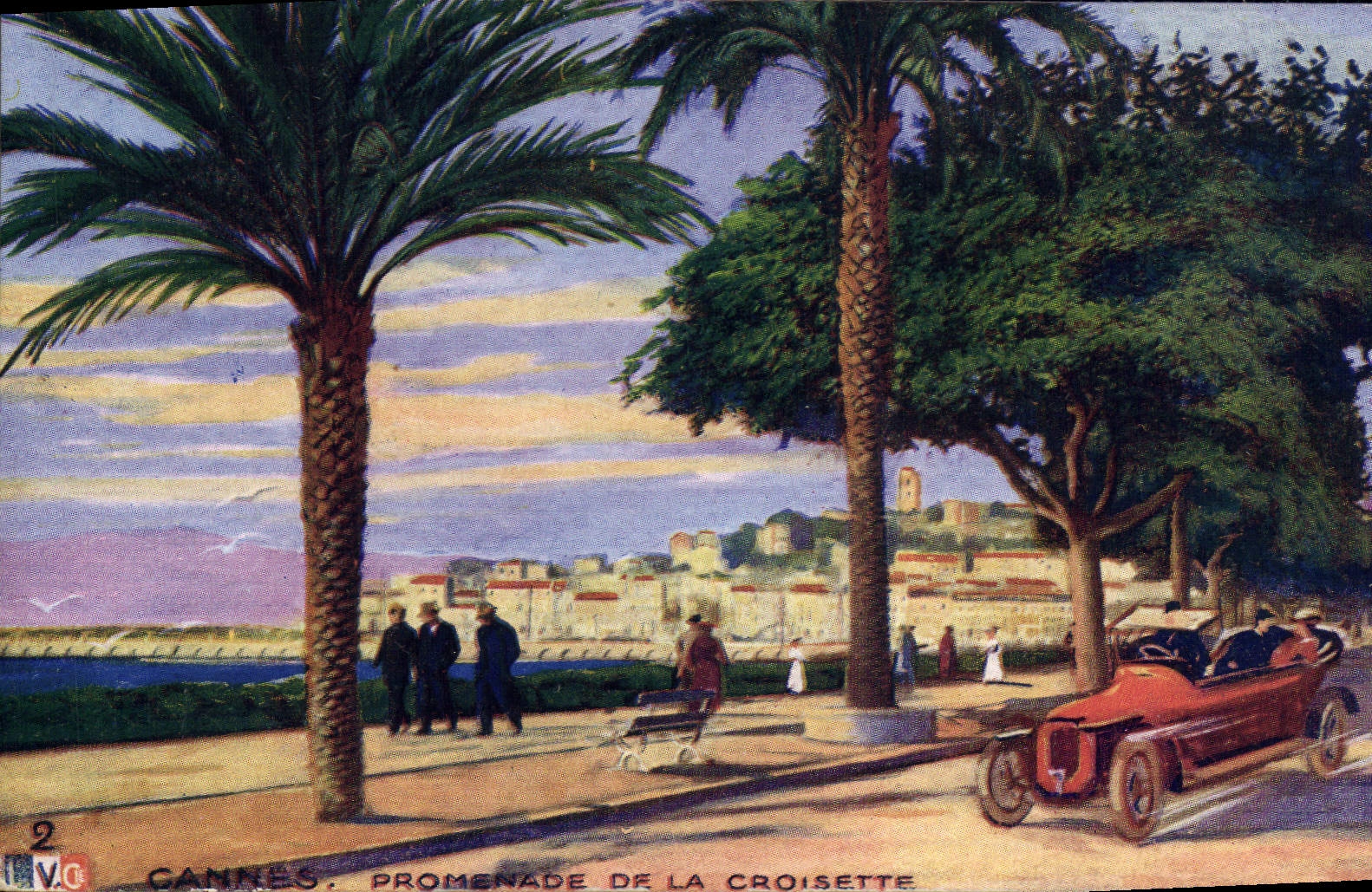 CPA CANNES PROMENADE DE LA CROISETTE 