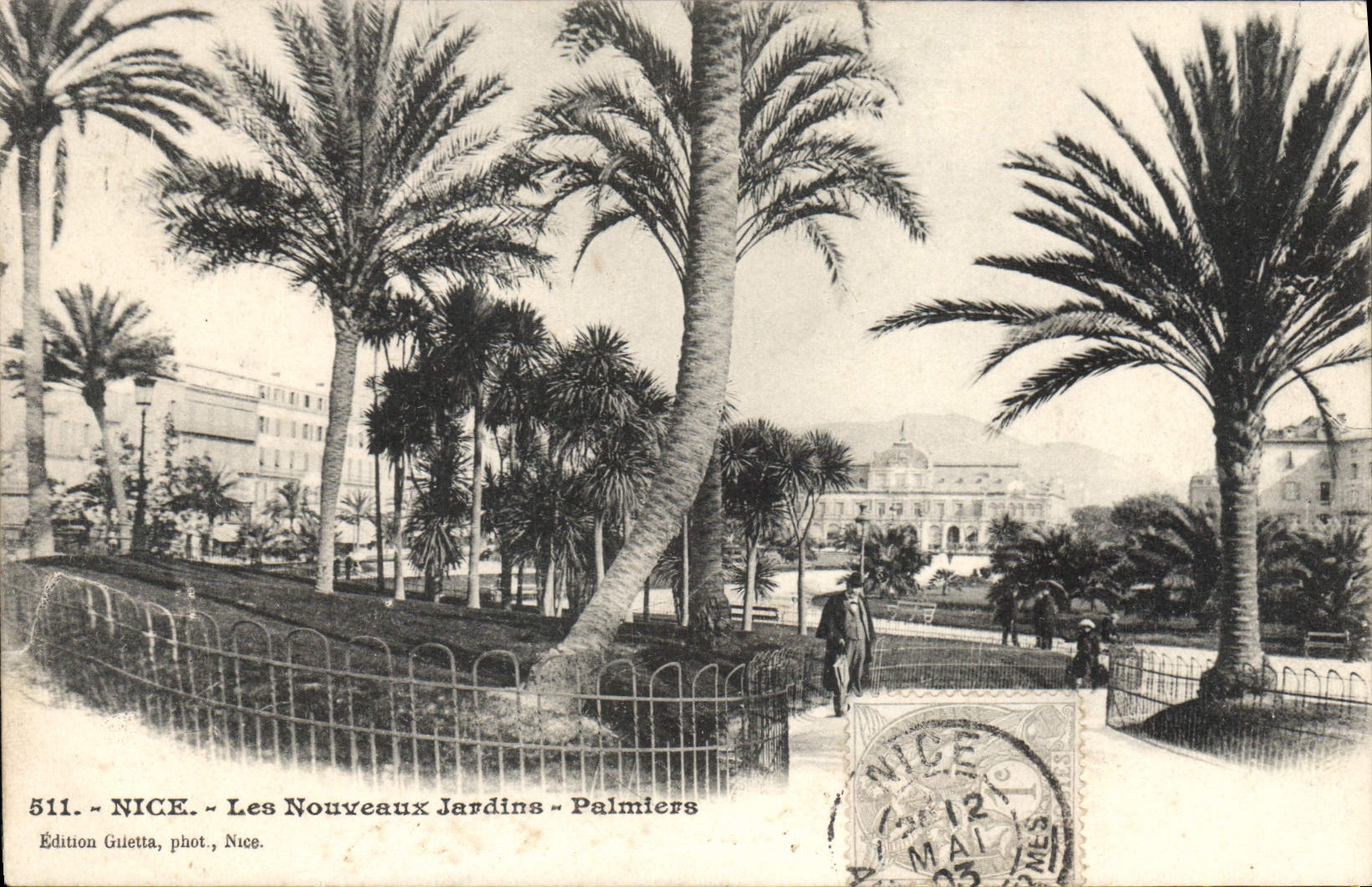 CPA NICE Les Nouveaux Jardins Palmiers