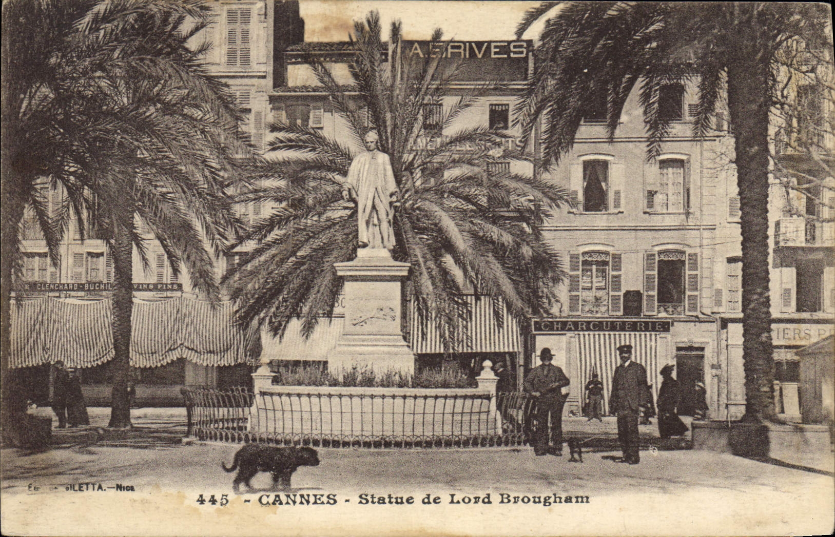 CPA CANNES Statue de lord Brougham 