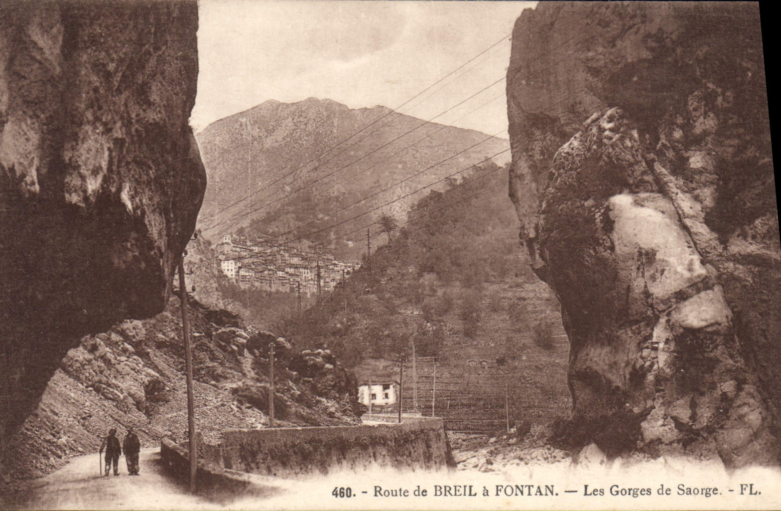 CPA Route de BREIL FONTAN Les Gorges de Saorge