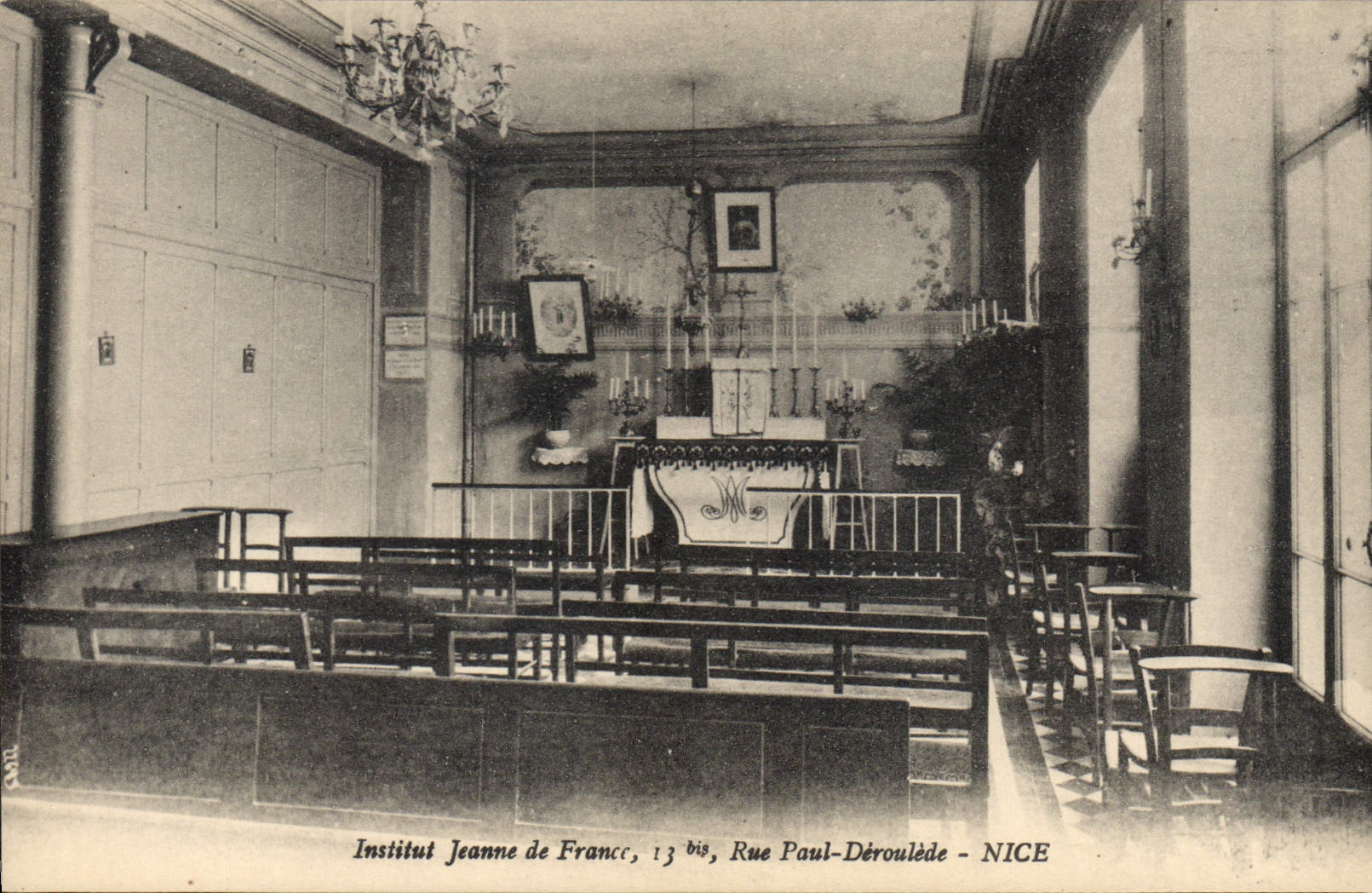CPA Institut Jeanne de France rue paul Derosslede NICE