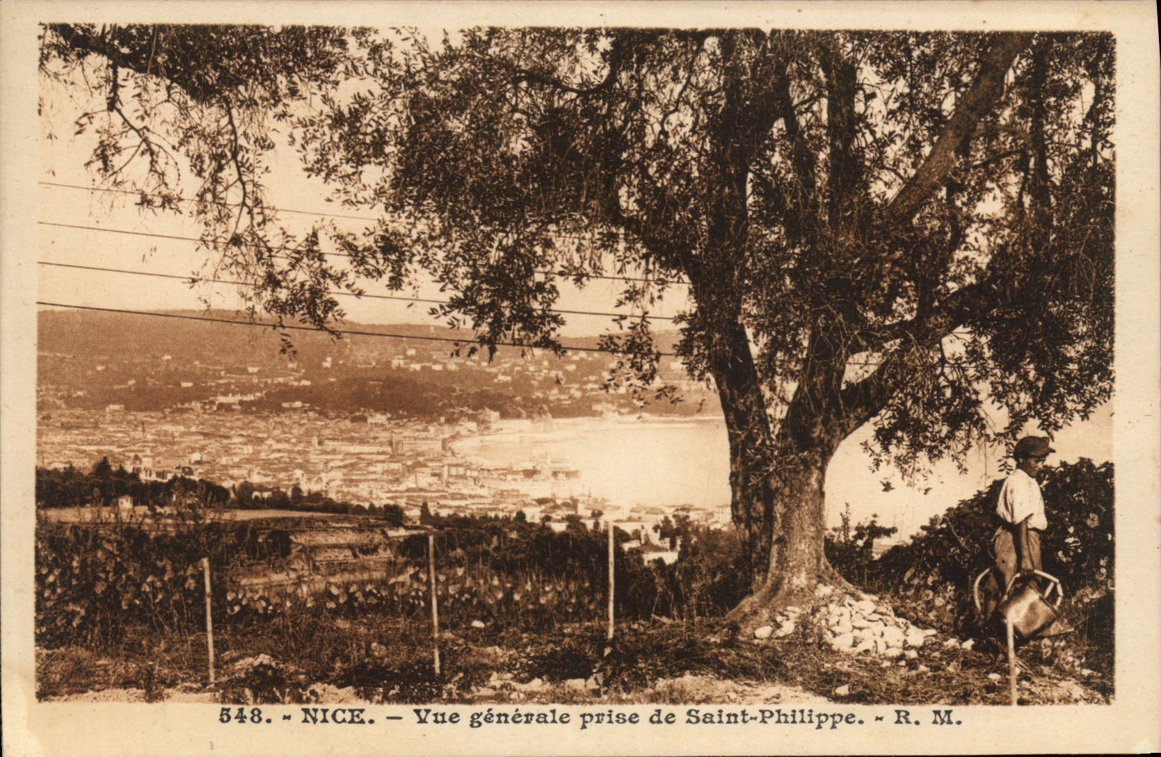 CPA NICE vue generale pris de saint philippe 