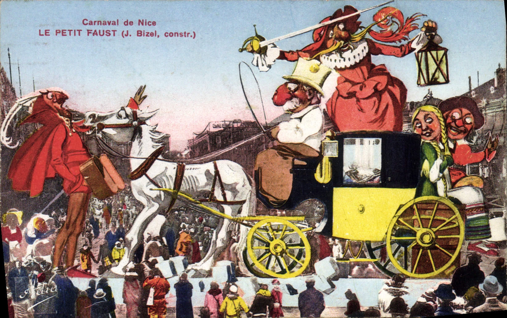 CPA Carnaval de NICE le petit faust 