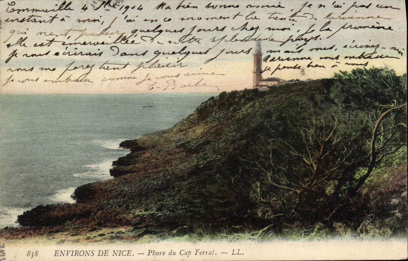 CPA ENVIRONS DE NICE phare du Cap Ferrat